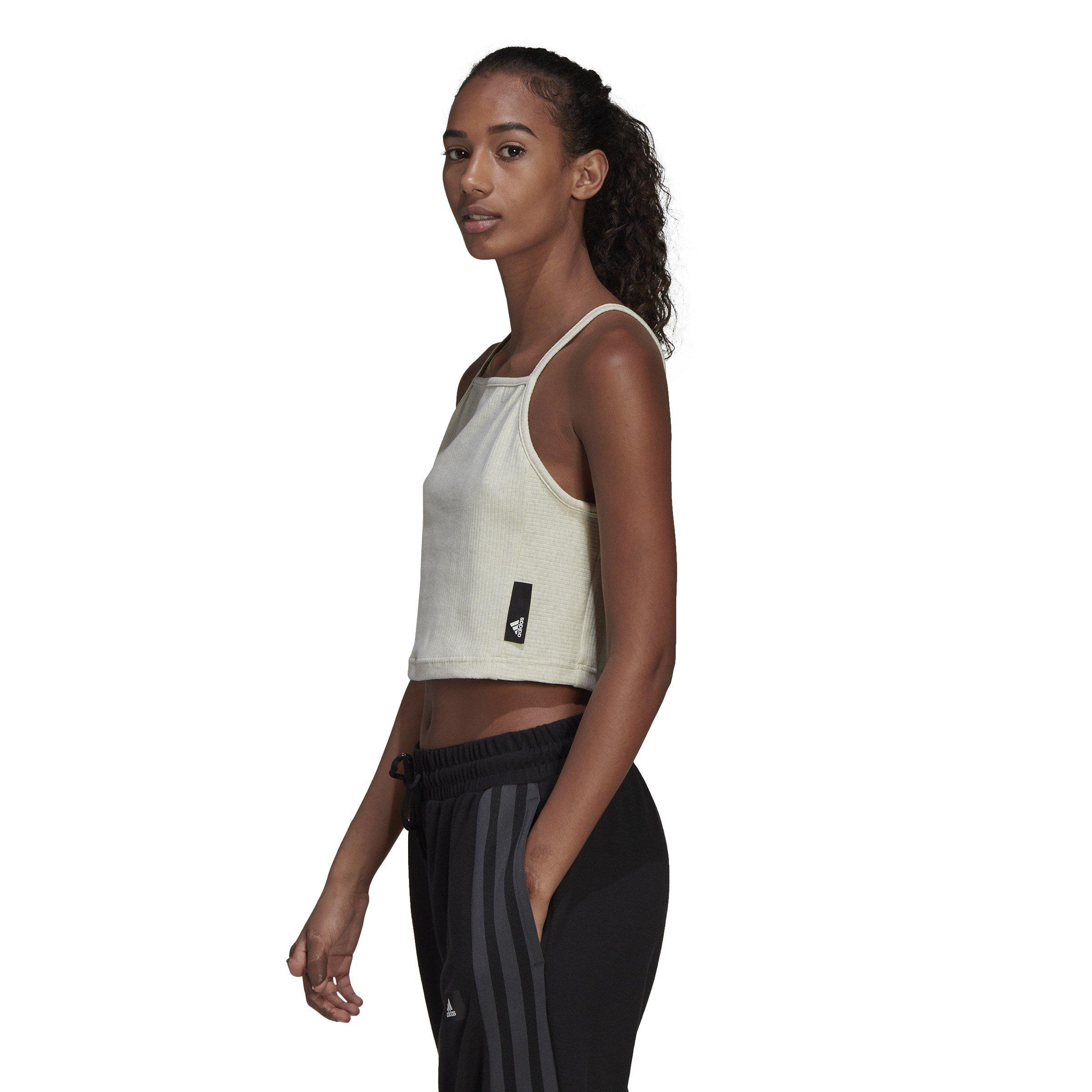 Botanisches Grün - adidas - Studio Lounge Rib Tank Top Womens - 3