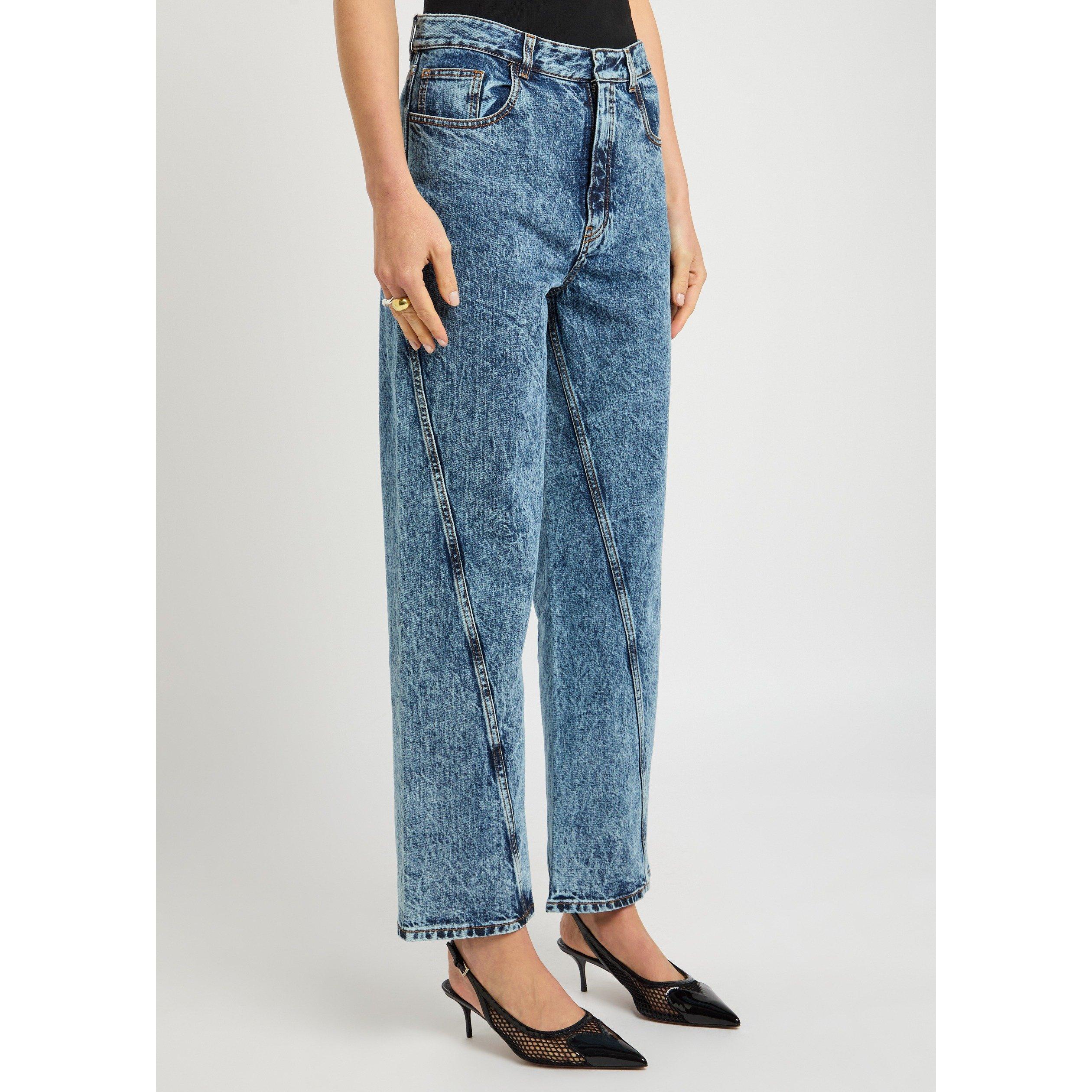 DENIM - Alaia - Women's Twisted Cotton Straight Leg Jeans - 2