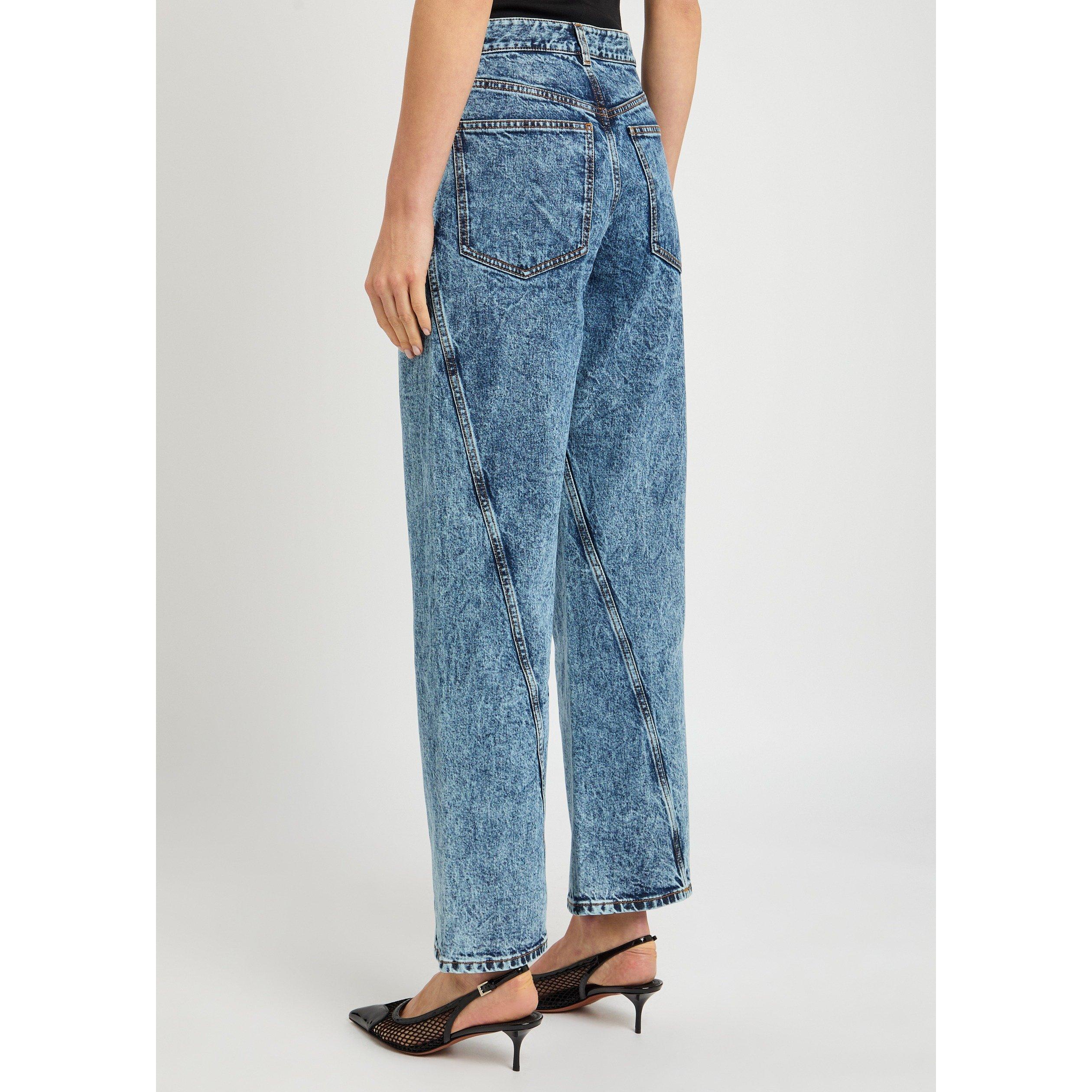 DENIM - Alaia - Women's Twisted Cotton Straight Leg Jeans - 3