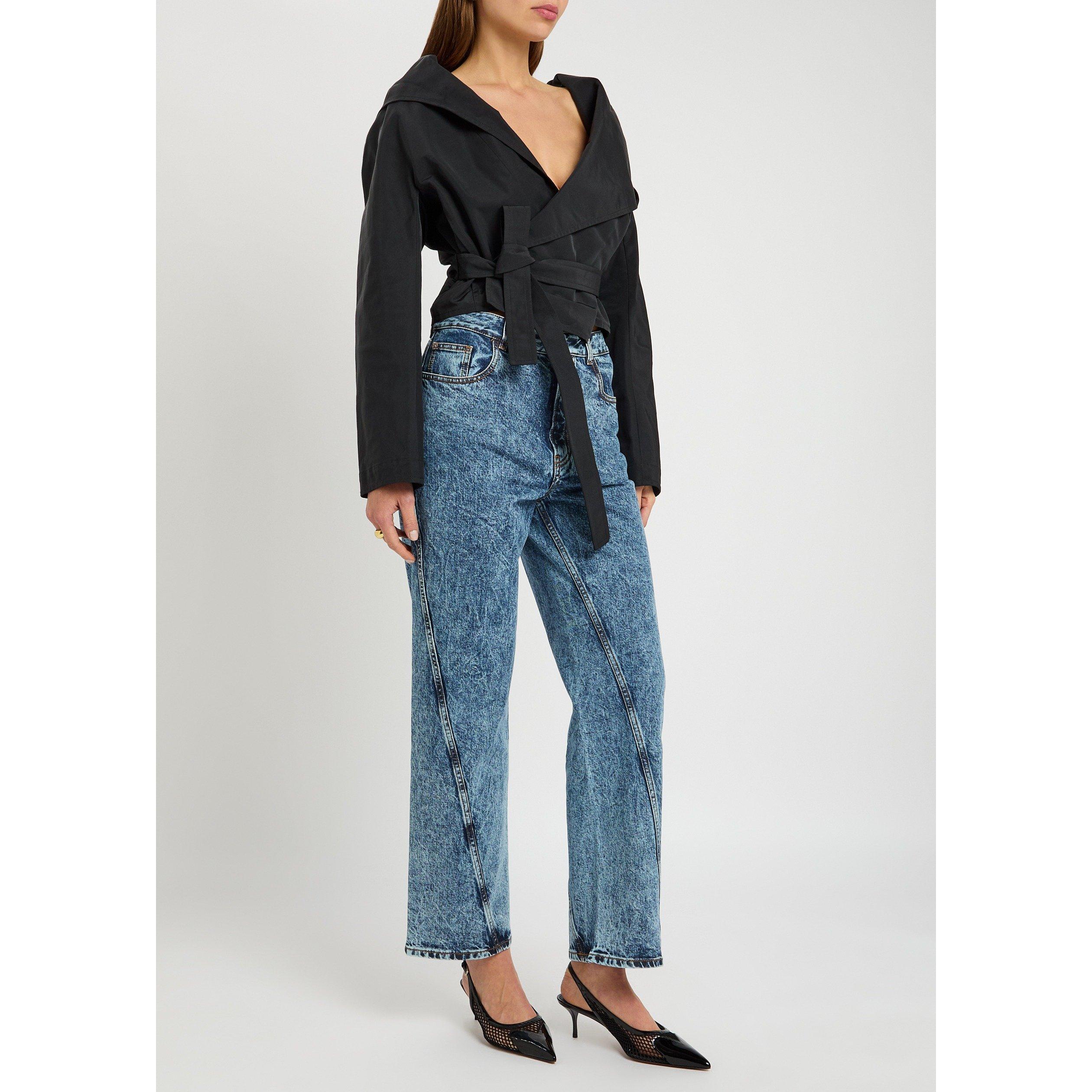 DENIM - Alaia - Women's Twisted Cotton Straight Leg Jeans - 5