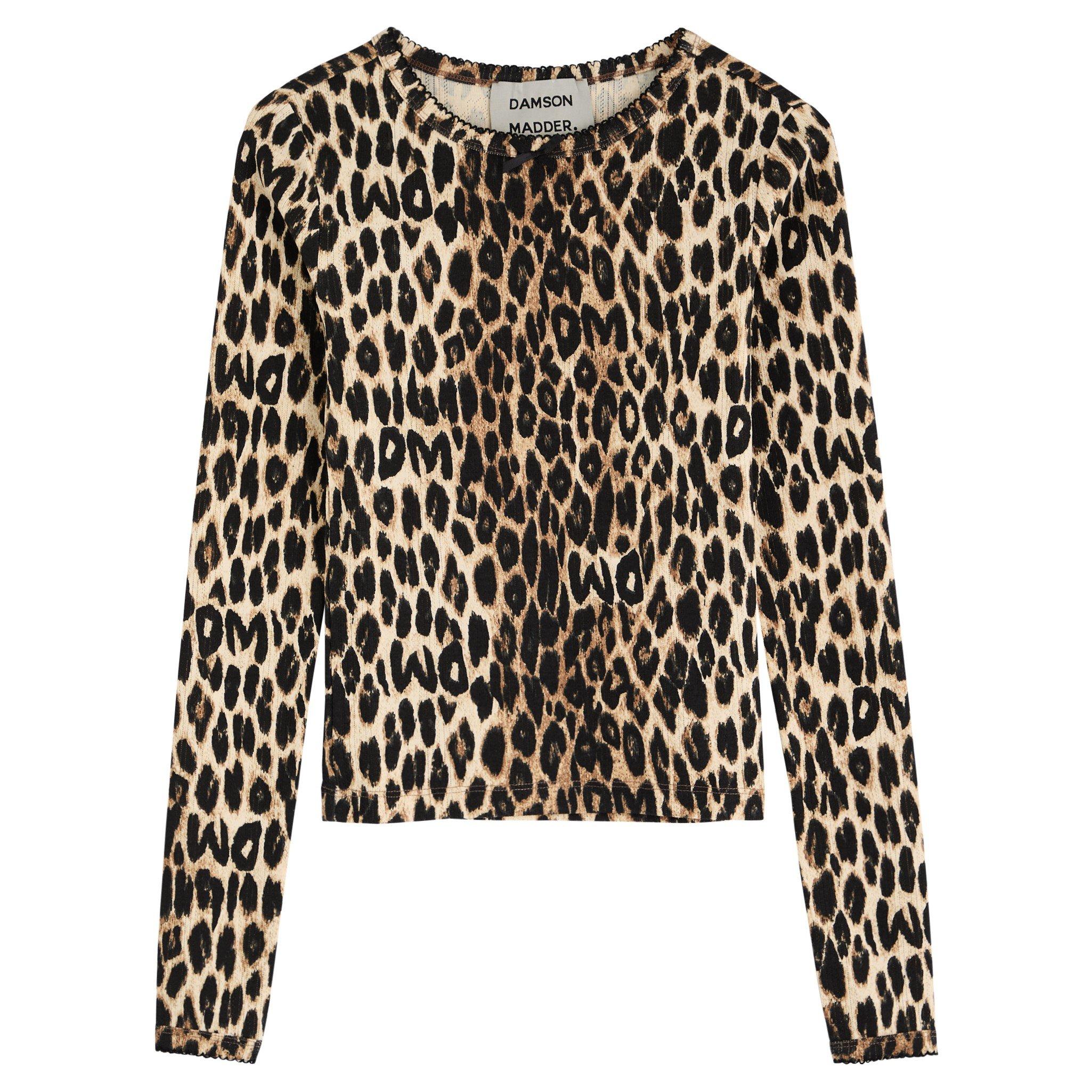 LEOPARD - Damson Madder - T LUA POINTELLE LSLVE TOP