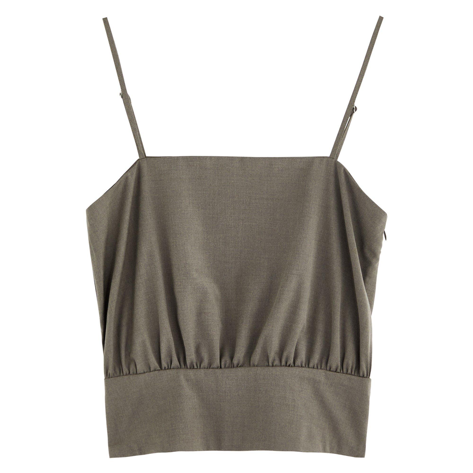 GREY - Remain - T Gathered Top