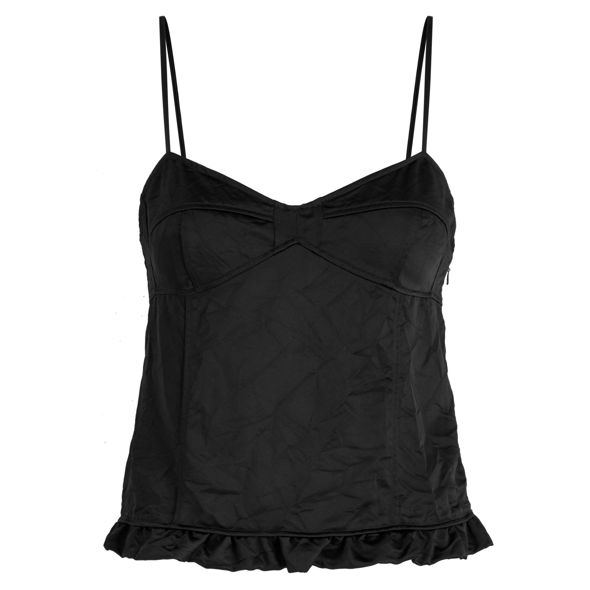 BLACK - Meryll Rogge - RUFFLE HEM SLIP TOP