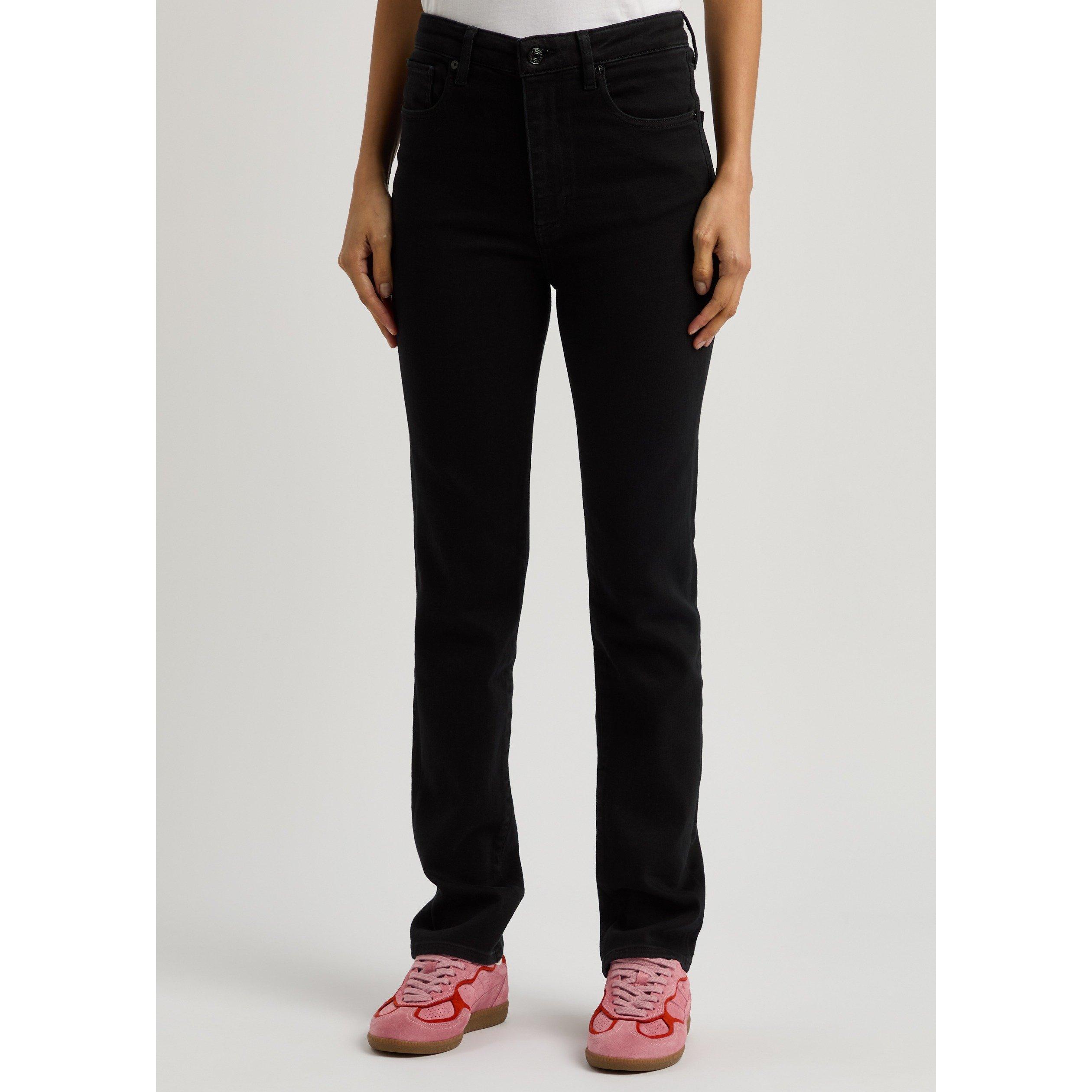 BLACK - Frame Denim - Women's The Pencil High-Rise Cotton Slim Jeans - 2