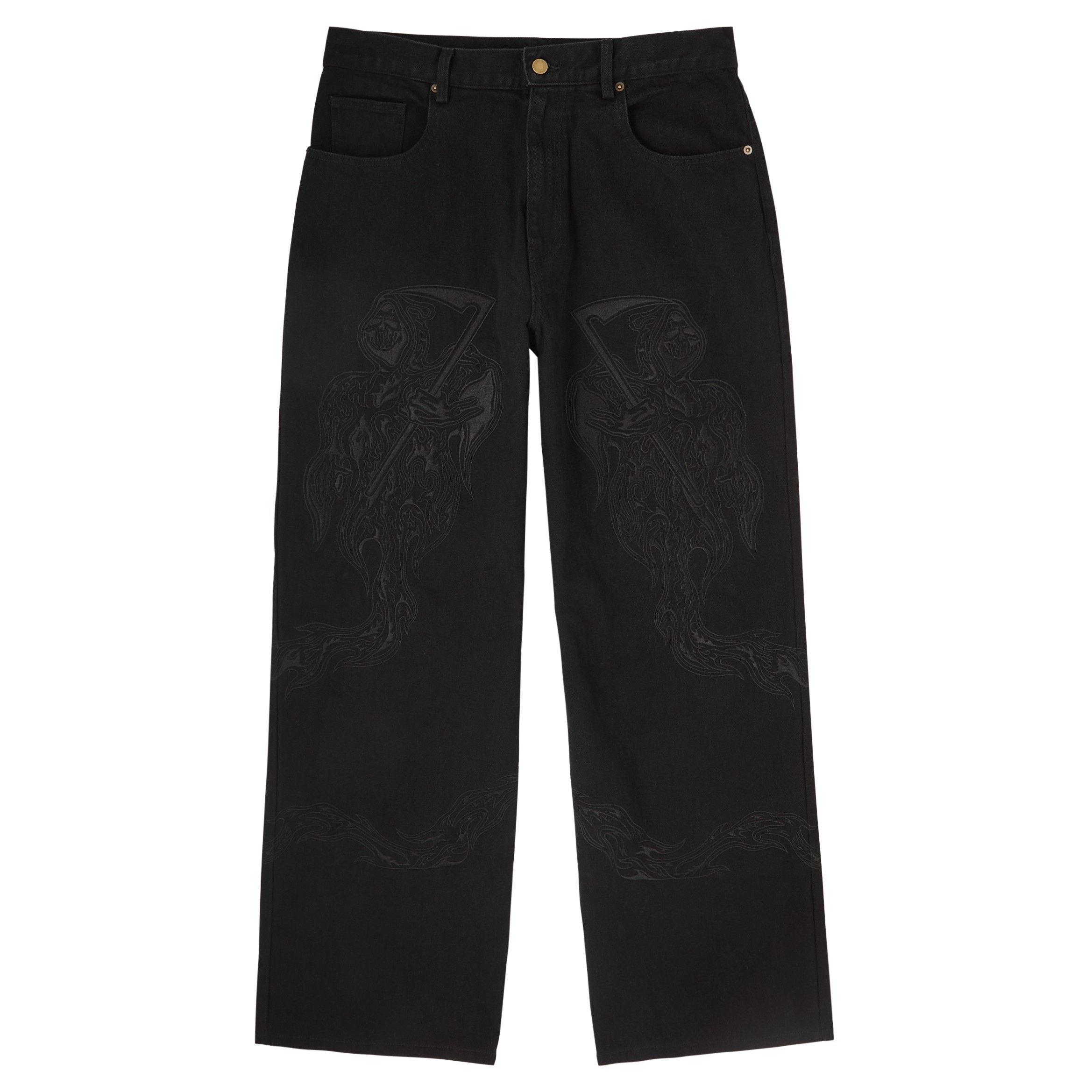 BLACK - Warren Lotas - 5 Pocket Jean with Wrap Around - 1