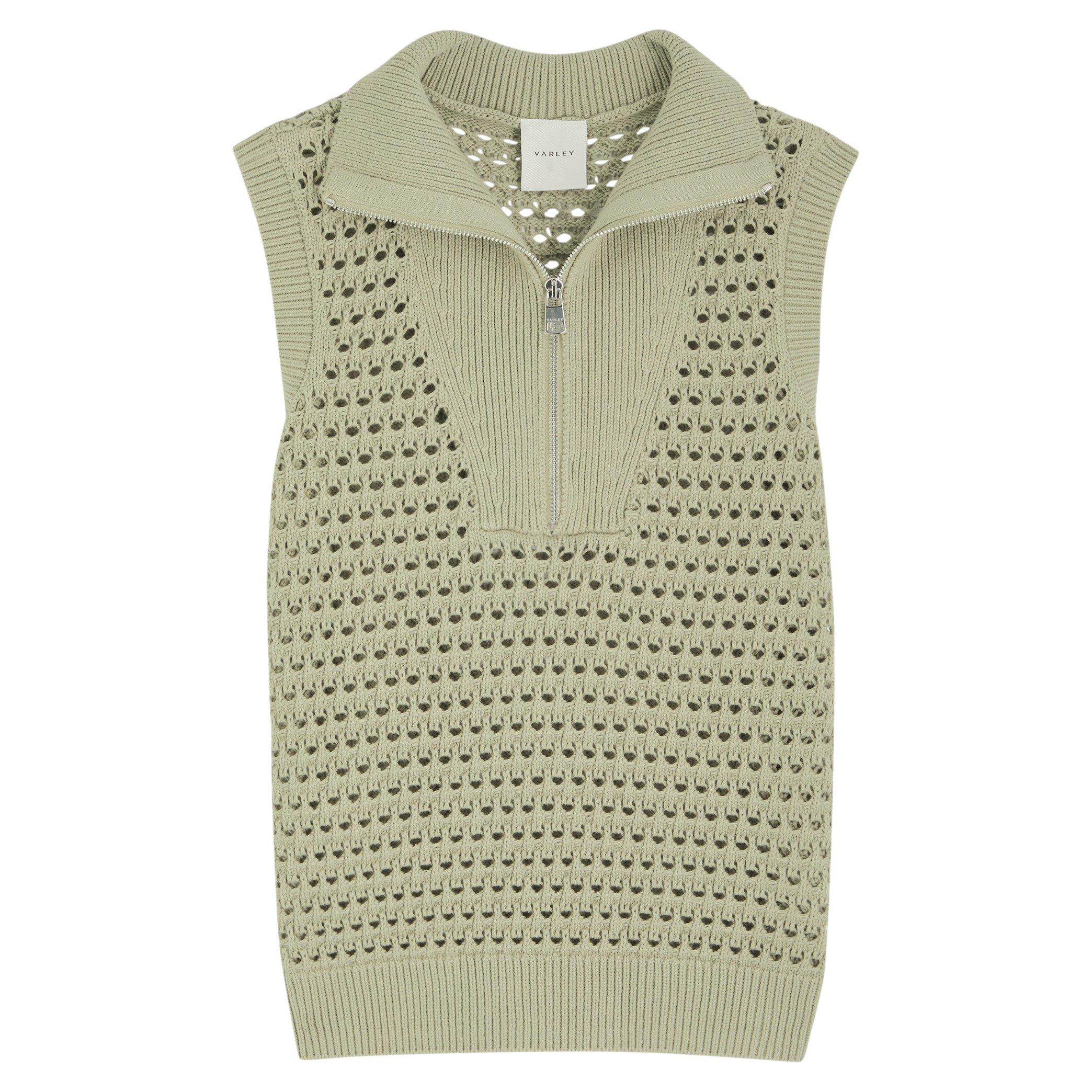 KHAKI - Varley - T BAINS HALF ZIP TANK