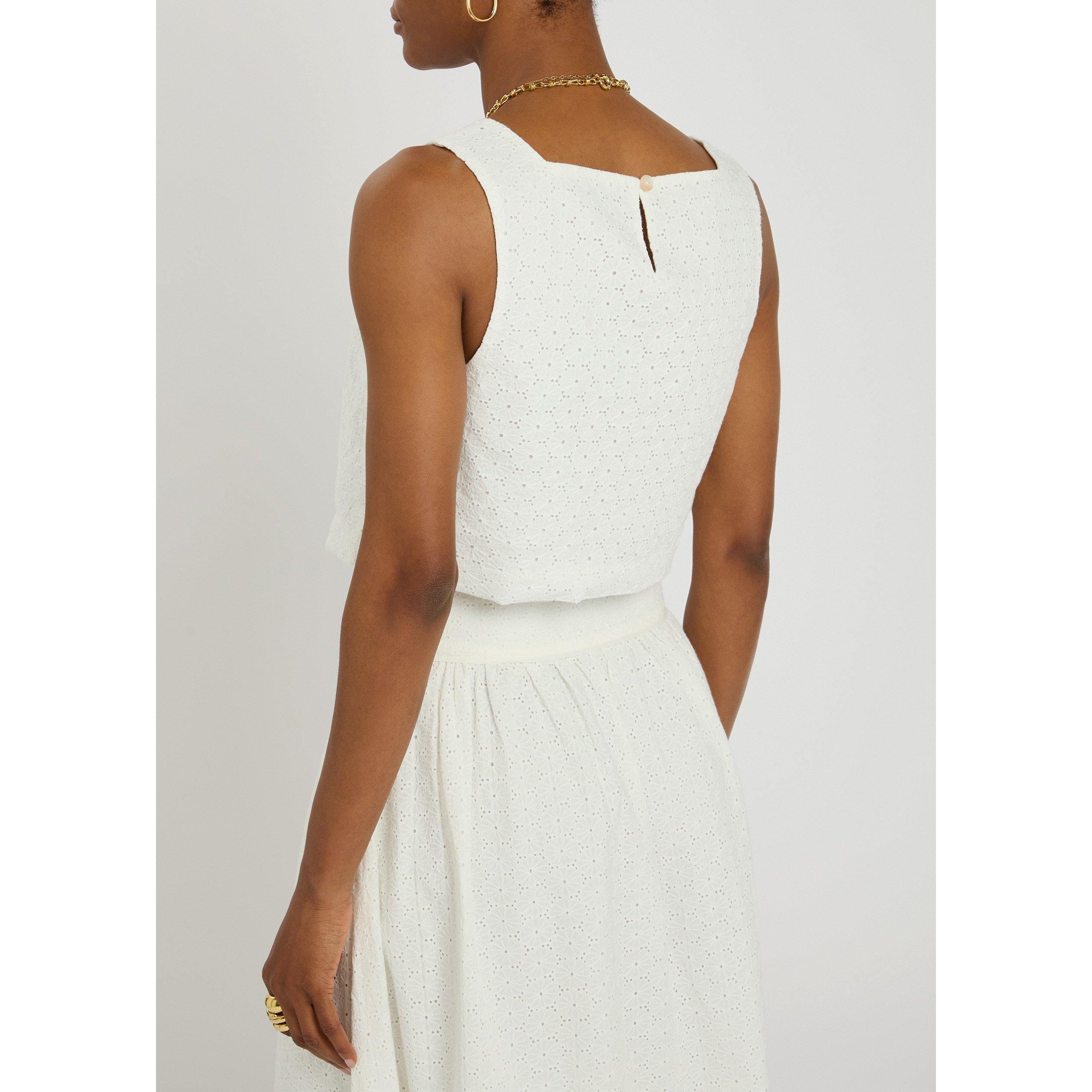 WHITE - Paige - Women's Aelita Cotton Cropped Top - 3