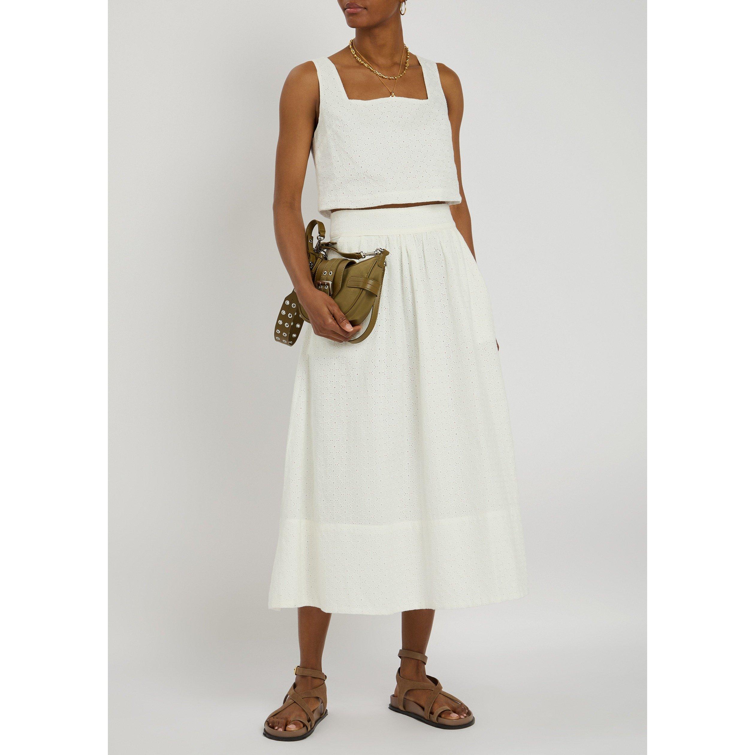 WHITE - Paige - Women's Aelita Cotton Cropped Top - 5