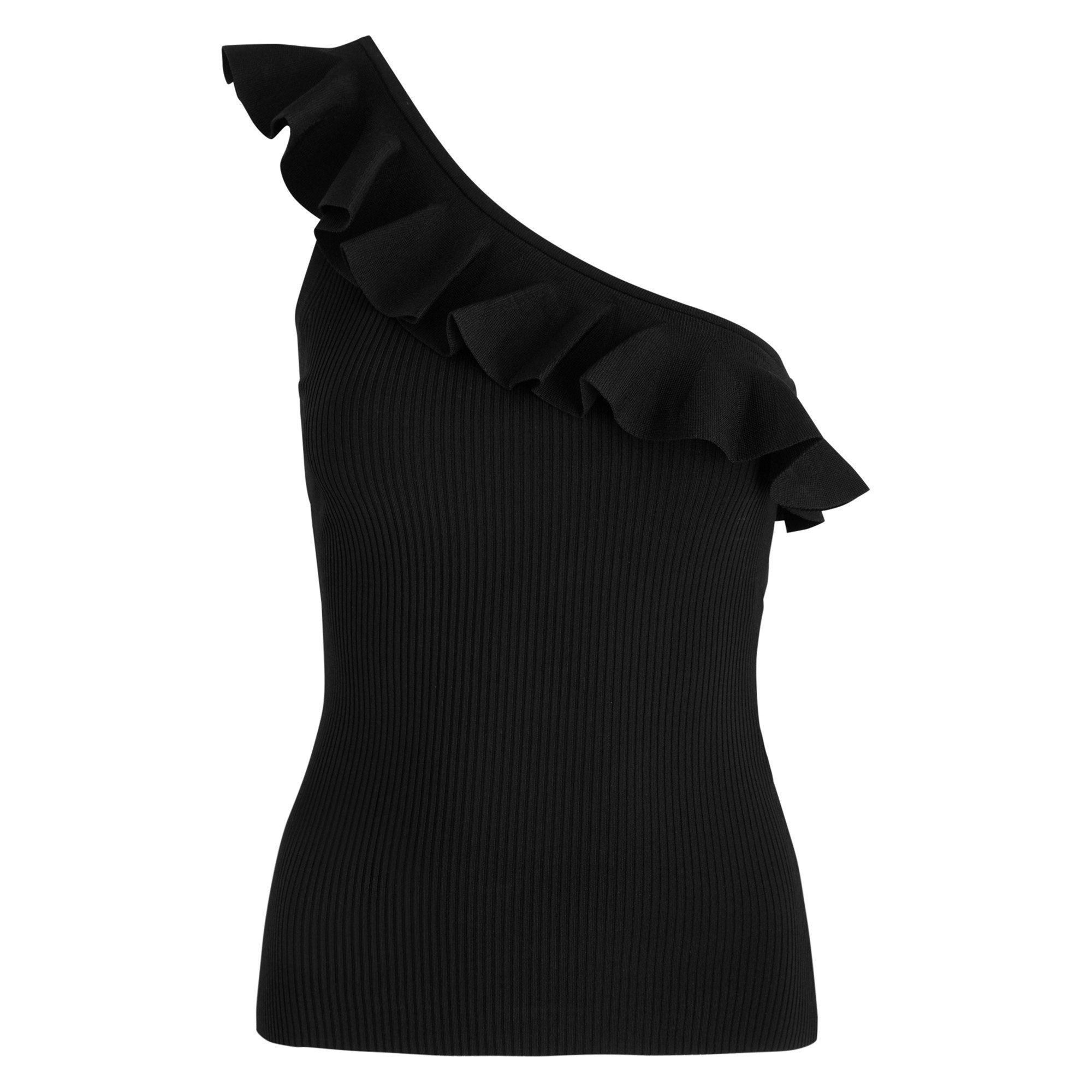 BLACK - Zimmermann - RHIANNON FRILL ASYMMETRIC TANK