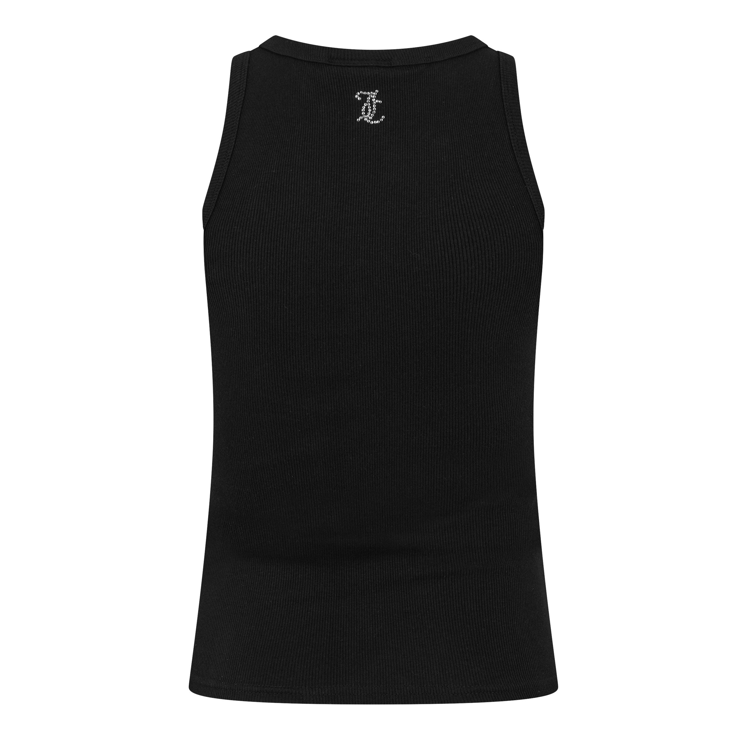 BLACK - Juicy Couture - Women's Racer Cotton Vest - 2