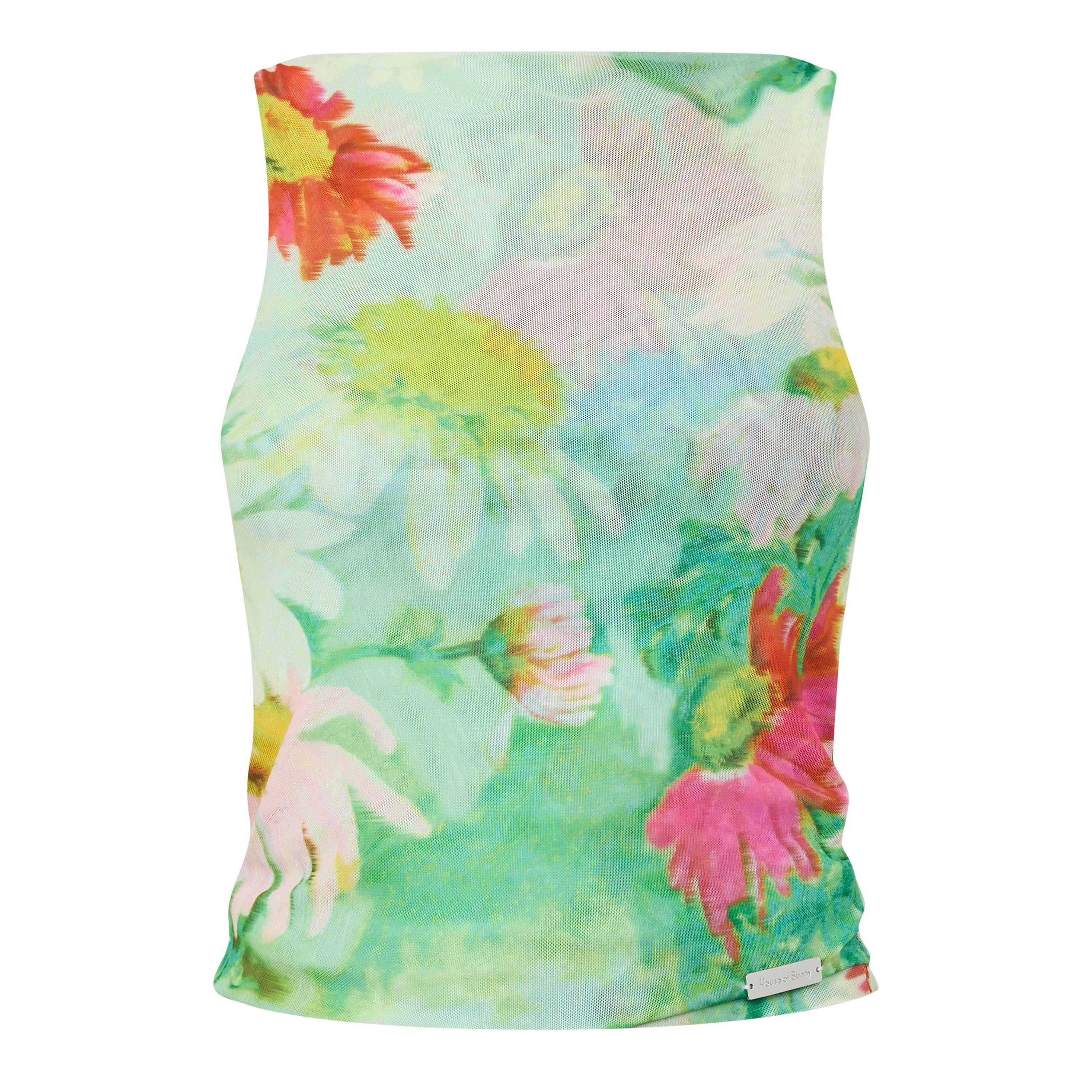 MULTICOLOURED - House Of Sunny - T COSMOS MESH TOP - 1