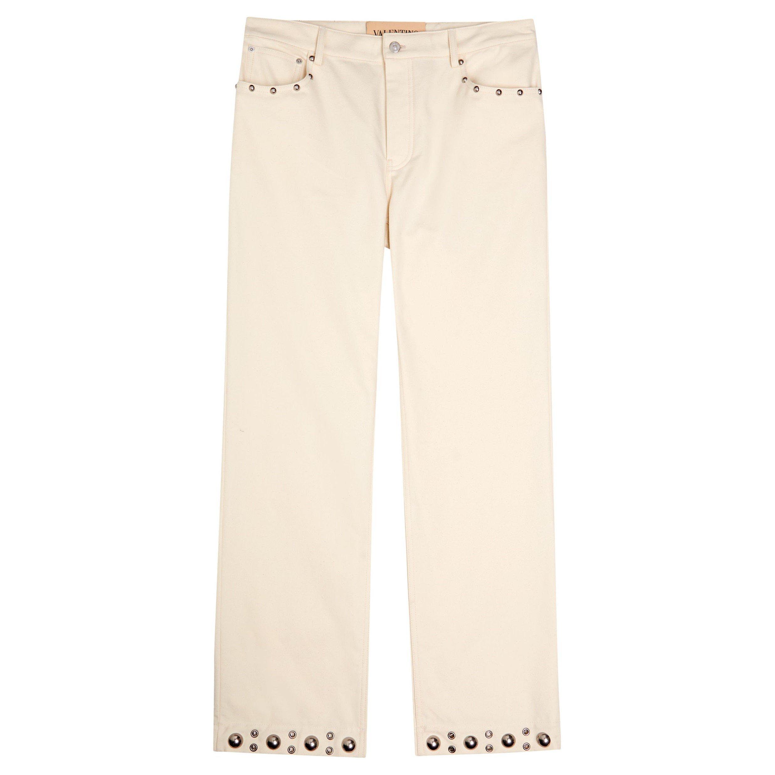 CREAM - Valentino - VAL COTTON TROUSERS - 1