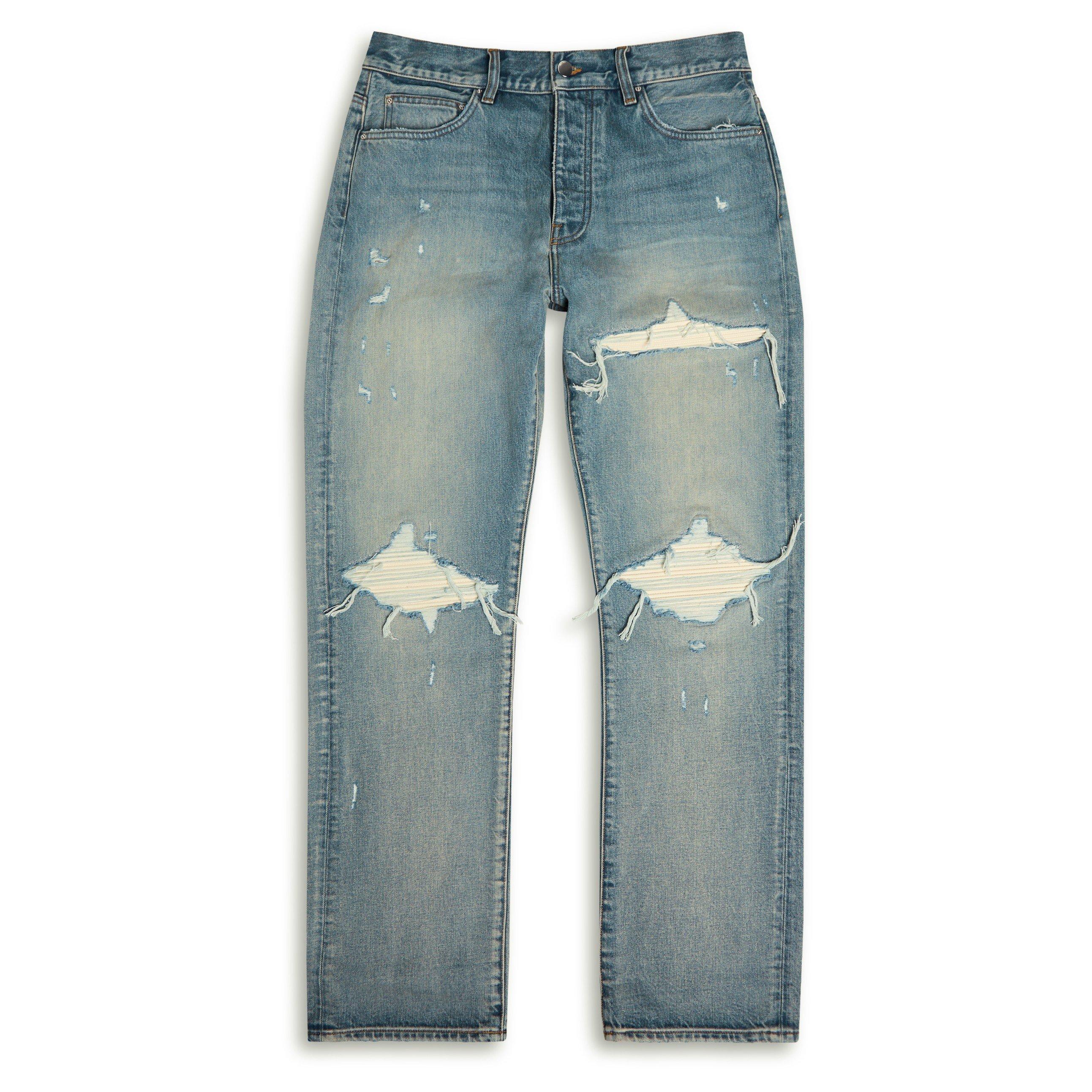 BLUE - Amiri - AMIRI SUEDE STRAIGHT MX1 JEAN