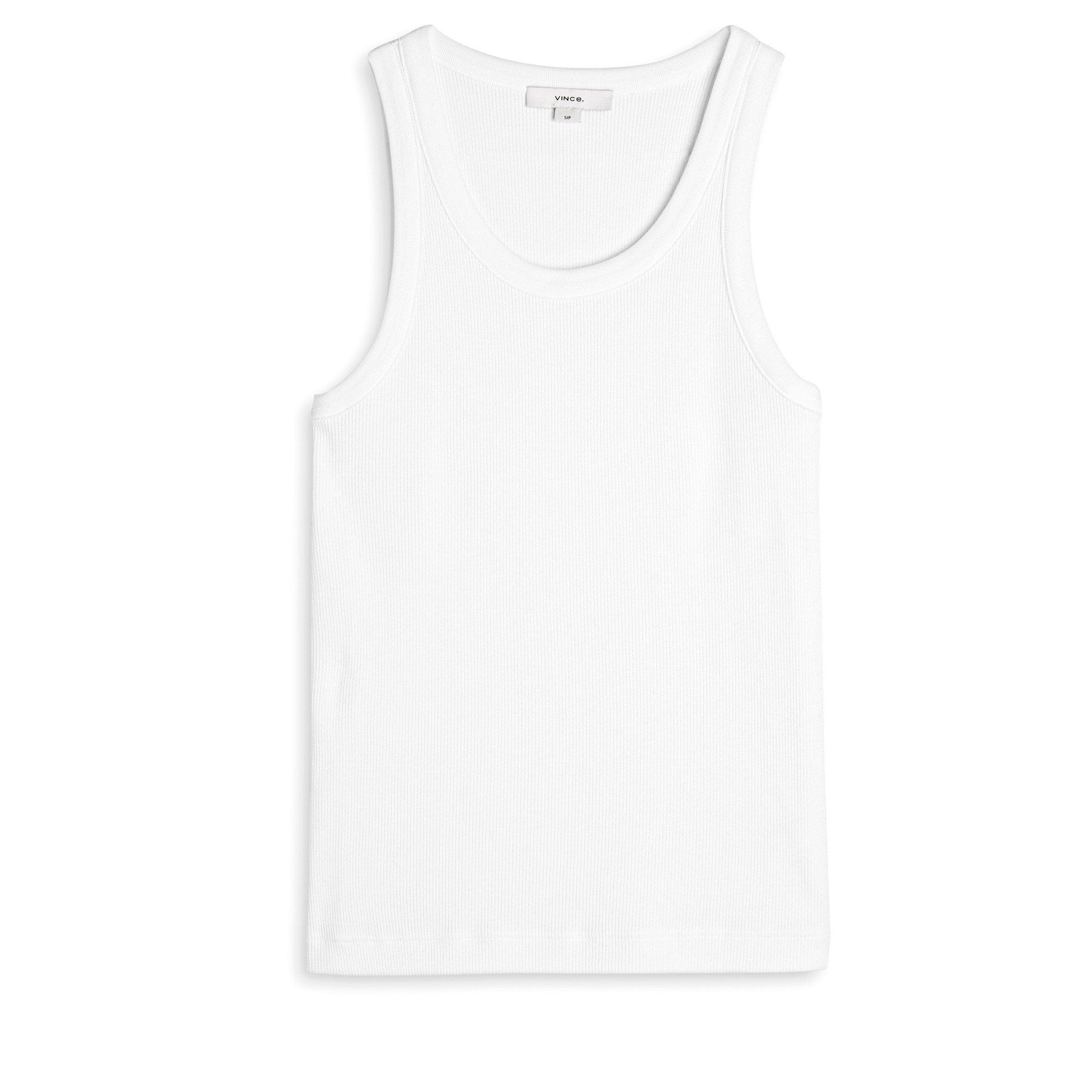 WHITE - Vince - T SCOOP NK TANK TOP