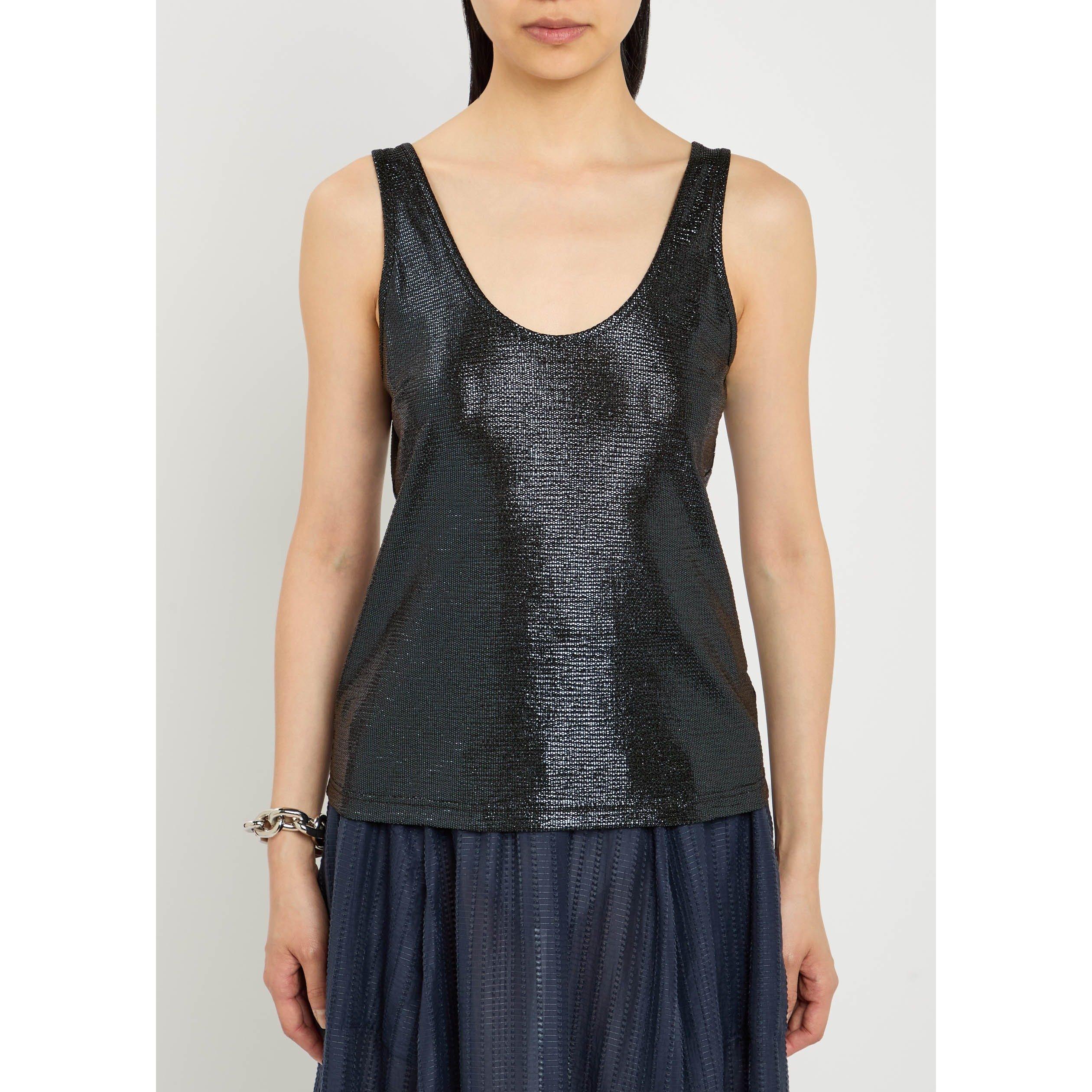 NAVY - Luxe de Valentina - Women's Lido Scoop-Neck Tank Top - 2