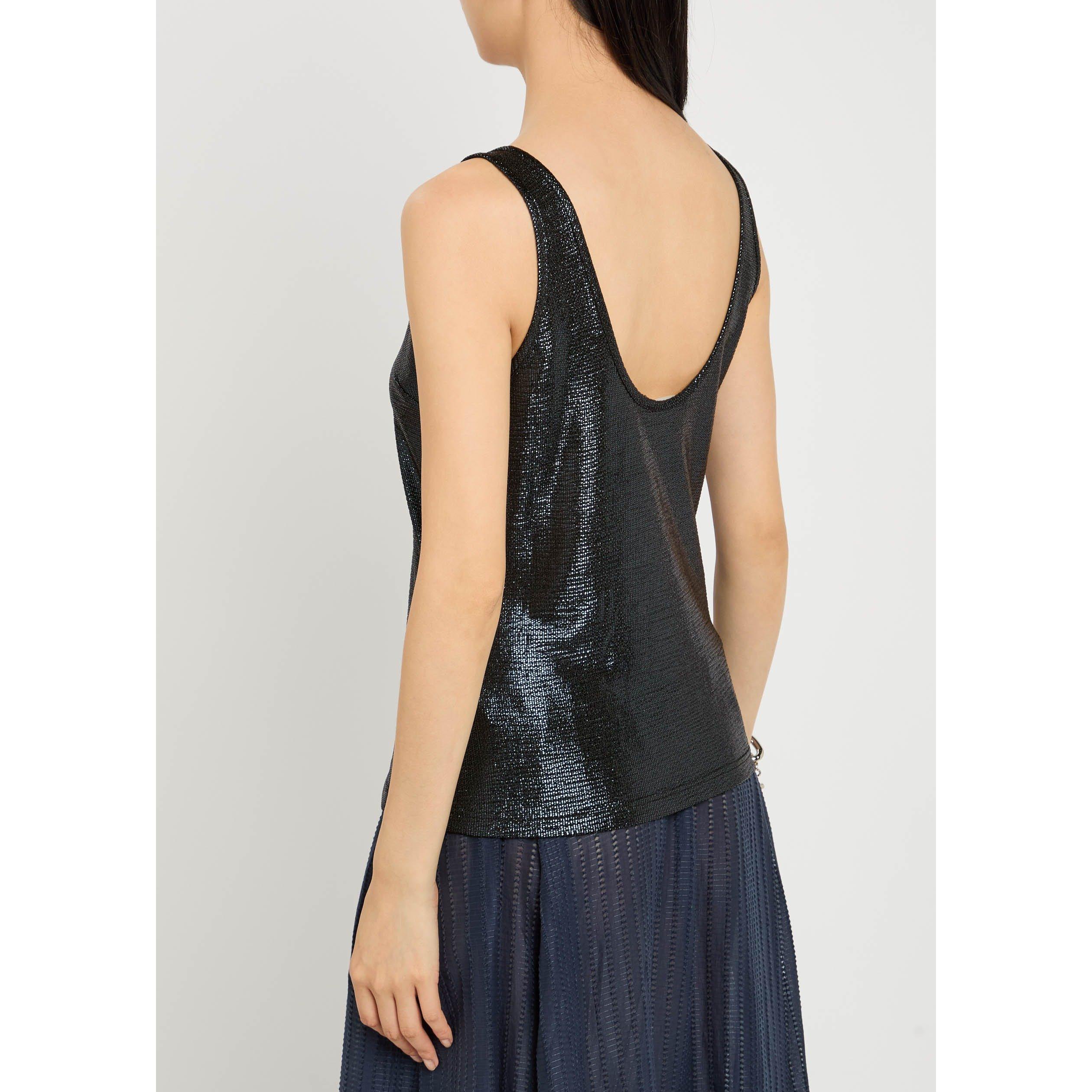 NAVY - Luxe de Valentina - Women's Lido Scoop-Neck Tank Top - 3