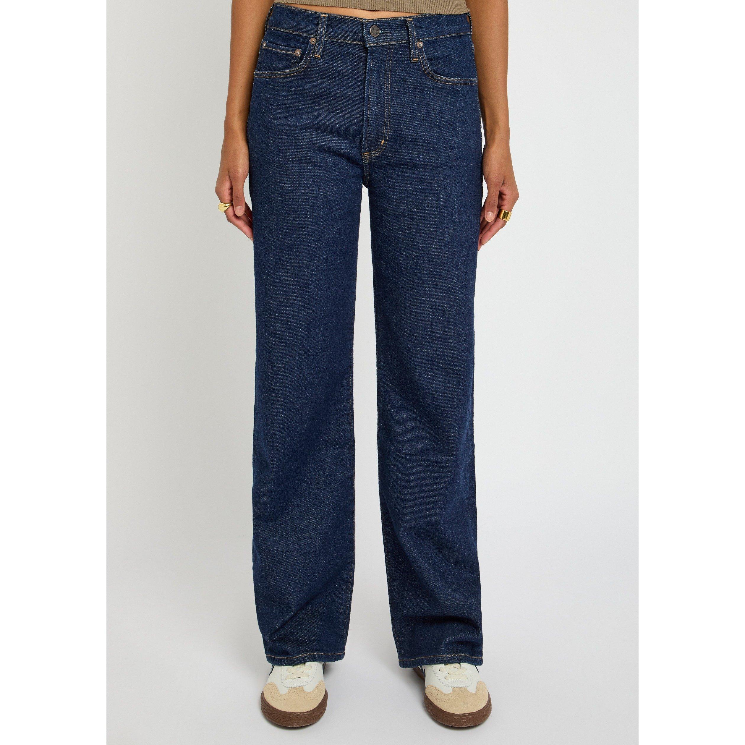 DARK BLUE - Agolde - Women's Harper Reissue Straight Leg Mid-Rise Jeans - 2