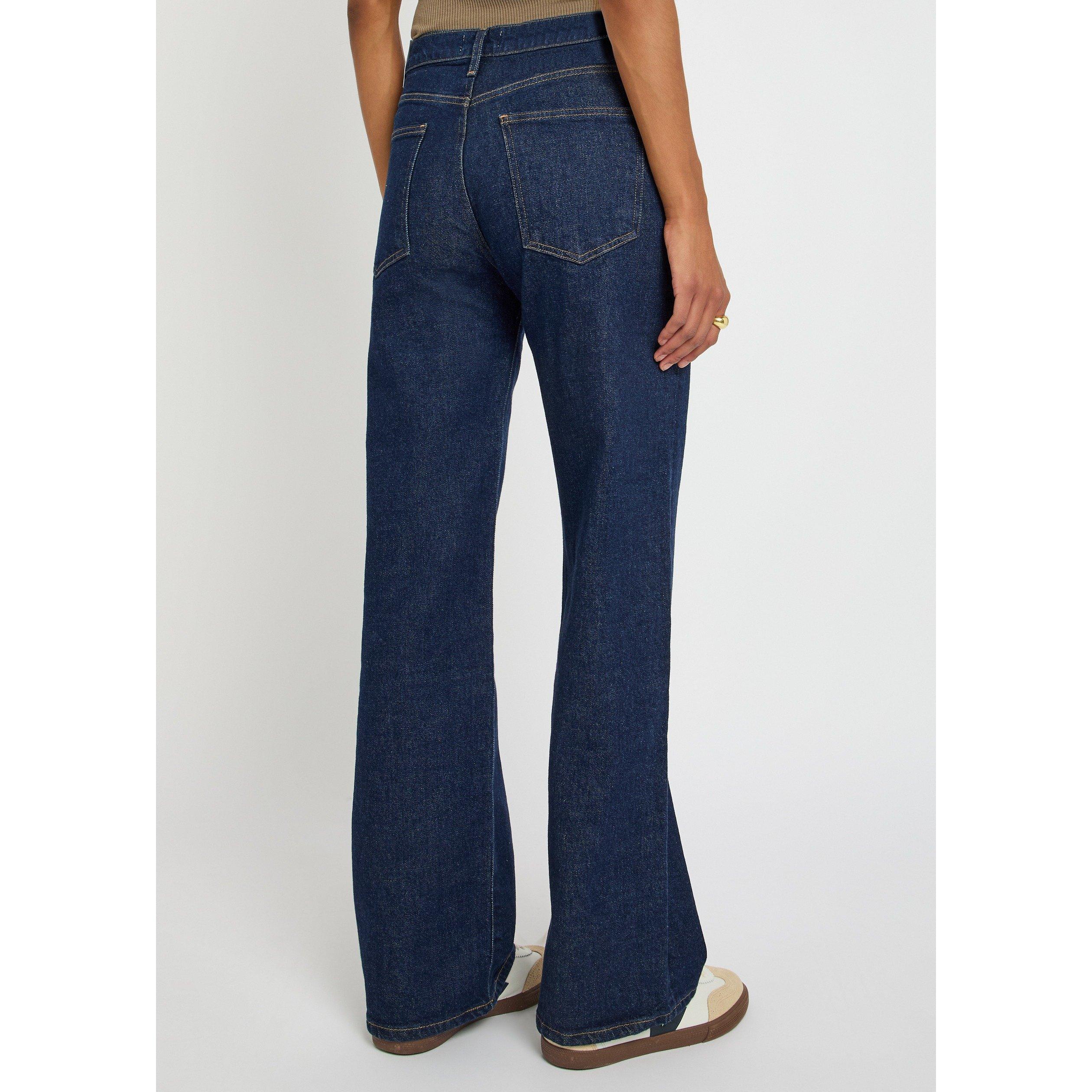 DARK BLUE - Agolde - Women's Harper Reissue Straight Leg Mid-Rise Jeans - 3