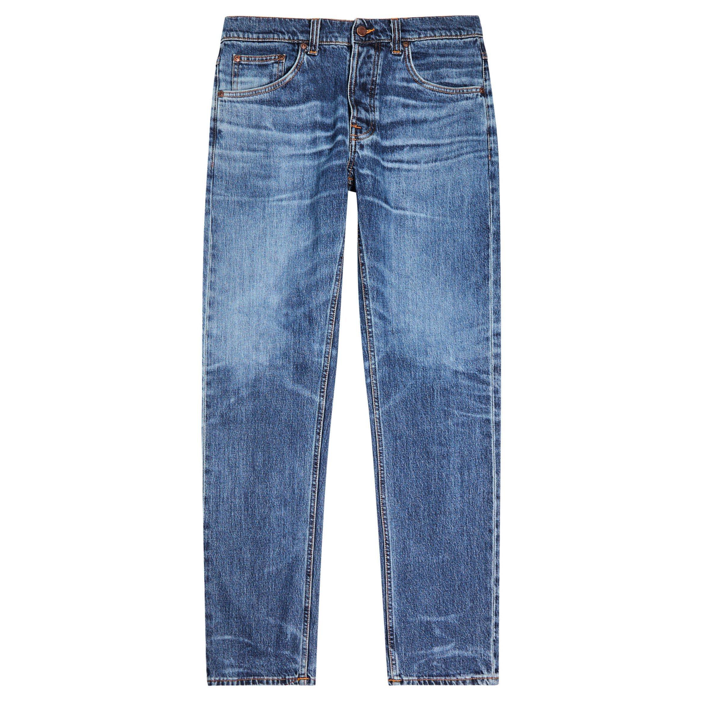 MID BLU - Nudie Jeans - NUD JNS SOLID OLLIE SLIM STGHT