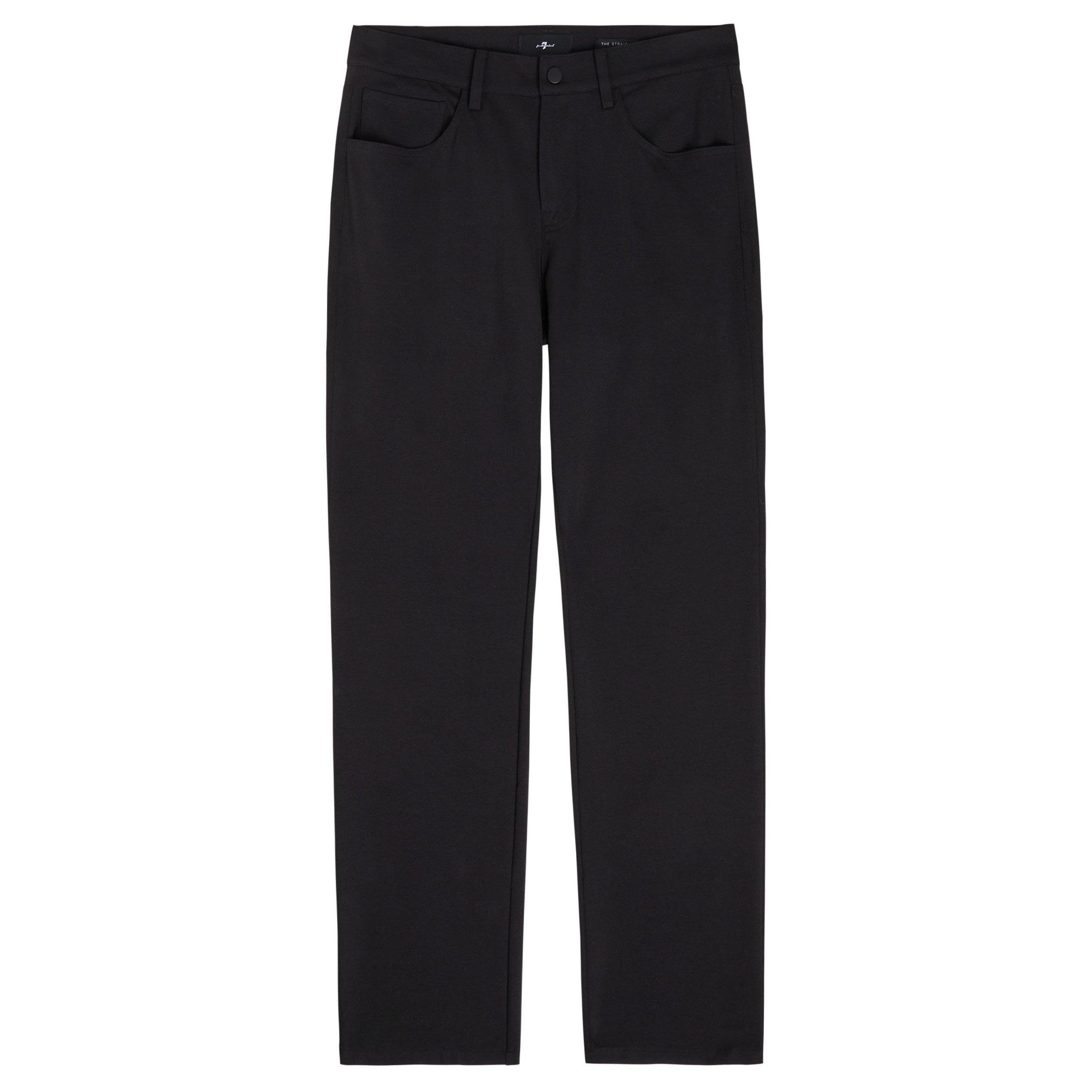 BLACK - 7 For All Mankind - Men's Double Knit Straight Jeans - 1