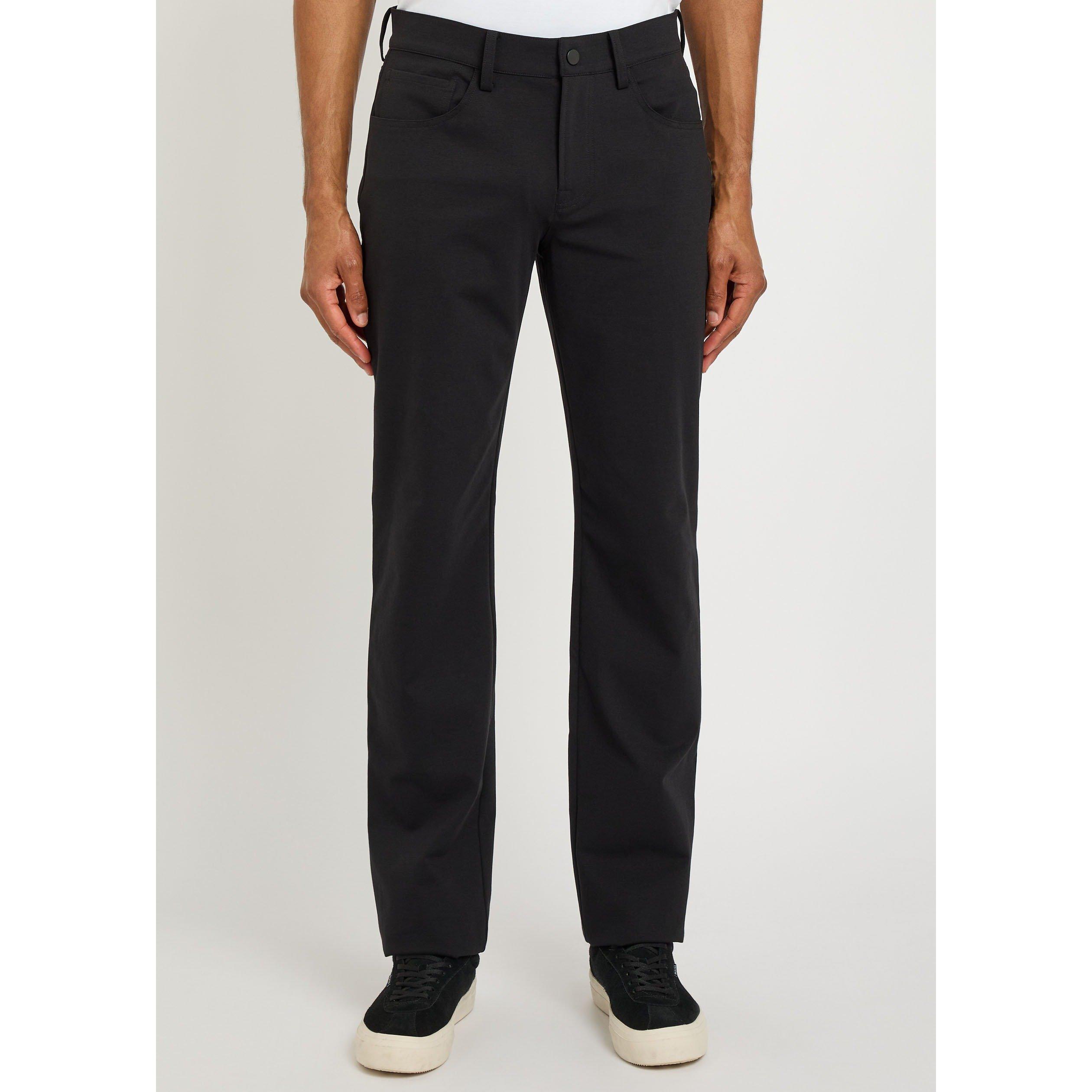 BLACK - 7 For All Mankind - Men's Double Knit Straight Jeans - 2