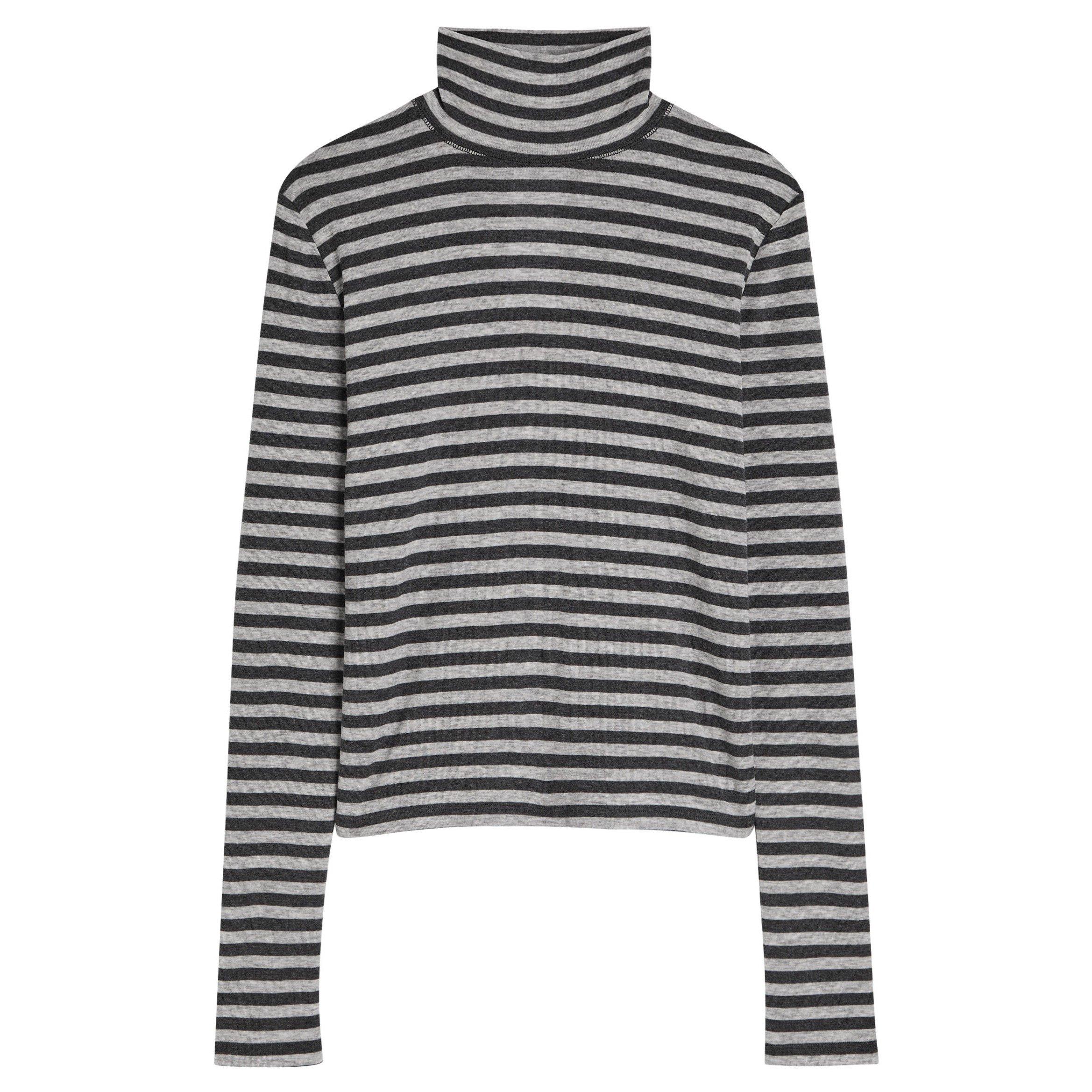 DARK GREY - Max Mara - T BLASY STRIPE TRTLNK LS TOP