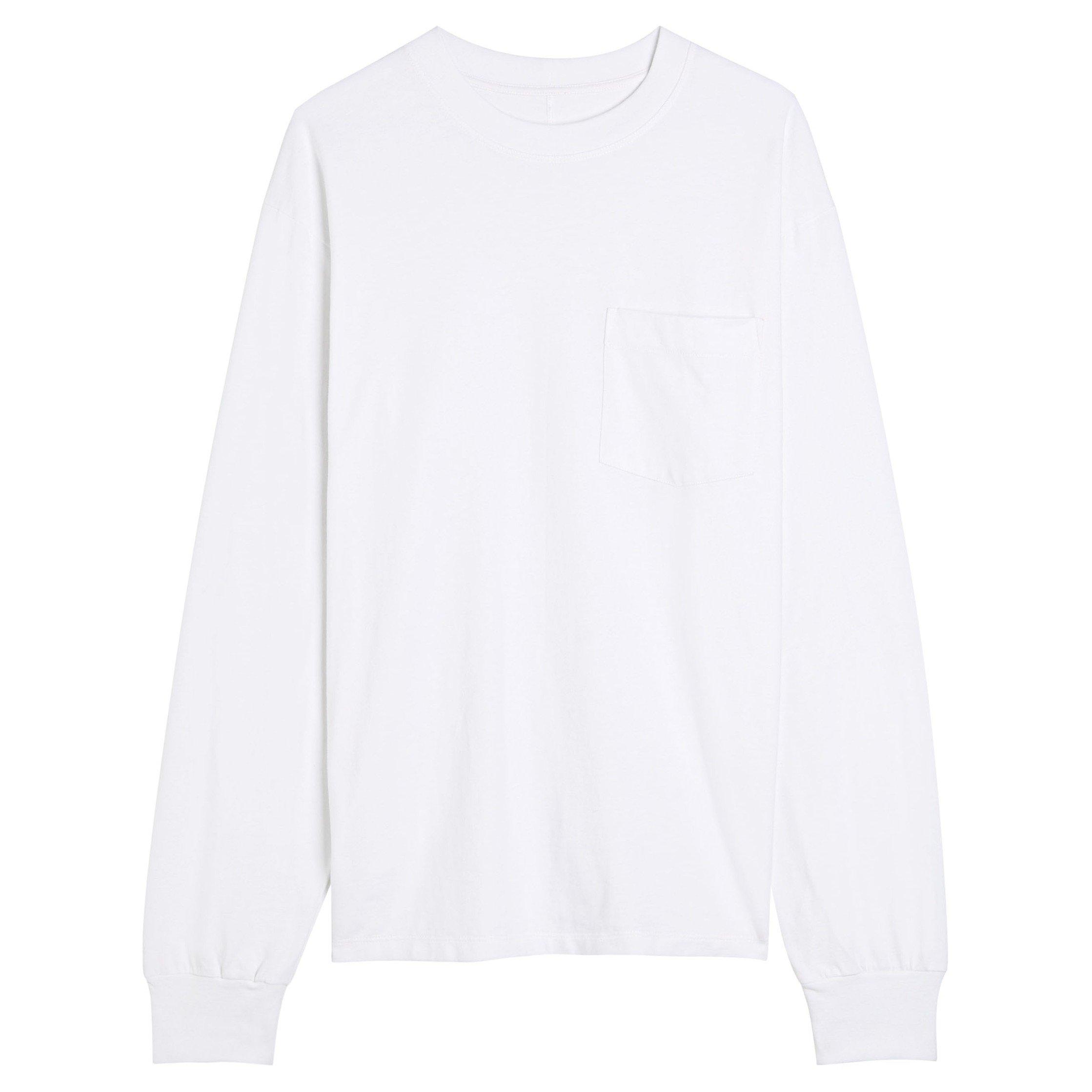 WHITE - Armarium - Women's Long-Sleeve Cotton Oversized-Fit T-Shirt
