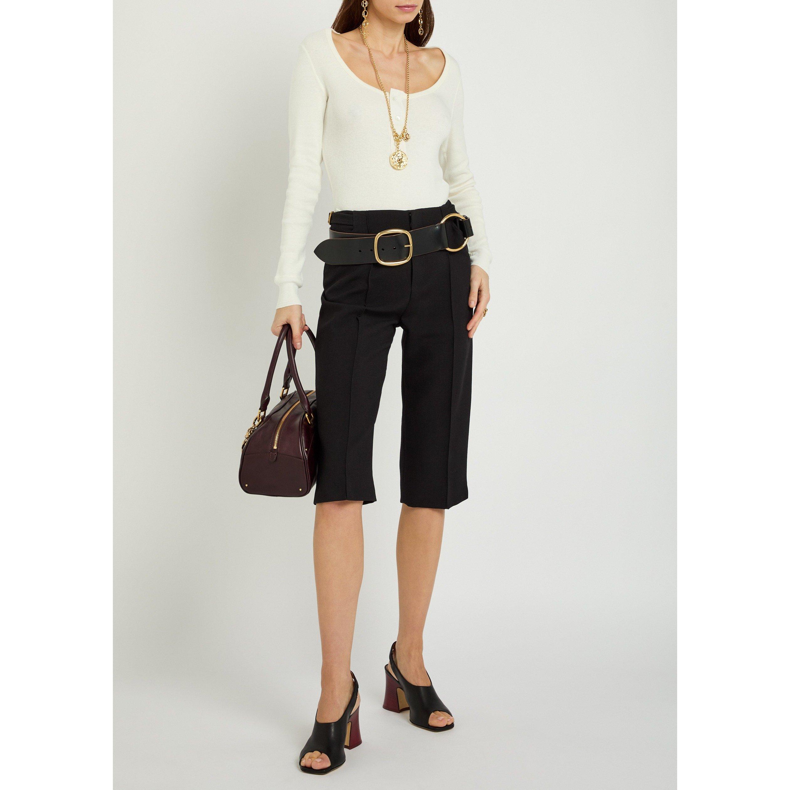 OFF WHITE - Chloe - Women's Cotton Slim-Fit Long-Sleeve T-Shirt - 5