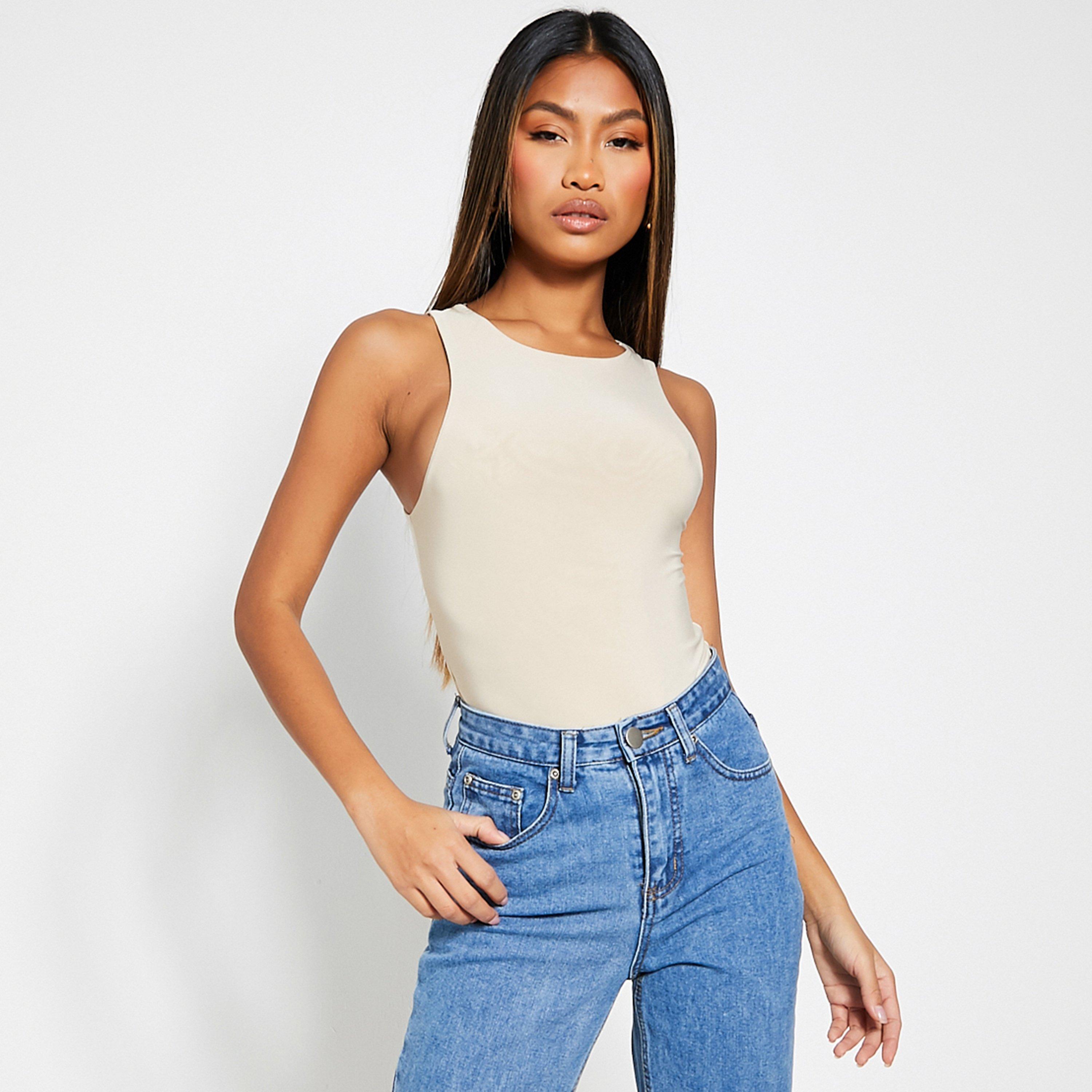 Crema - I Saw It First - ISAWITFIRST Racer Neck Slinky Bodysuit 2 Pack - 3