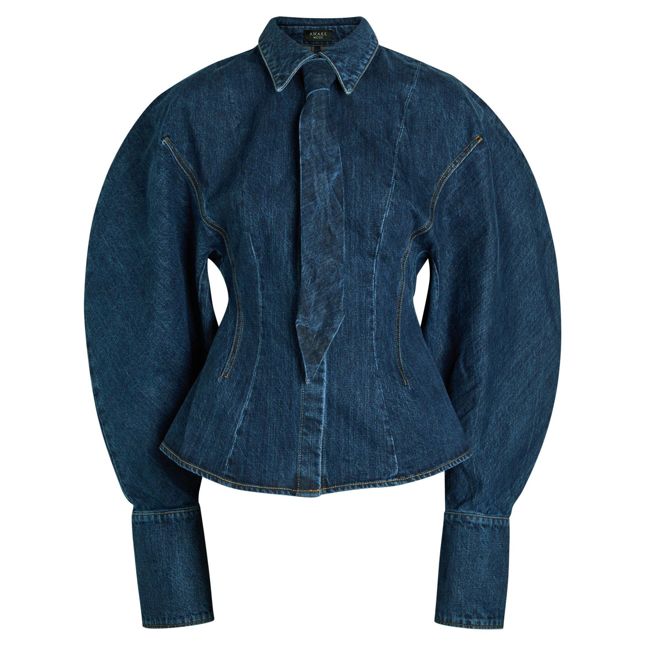 BLUE - Unknown - MID BLUE PUFF SLEEVE SHIR