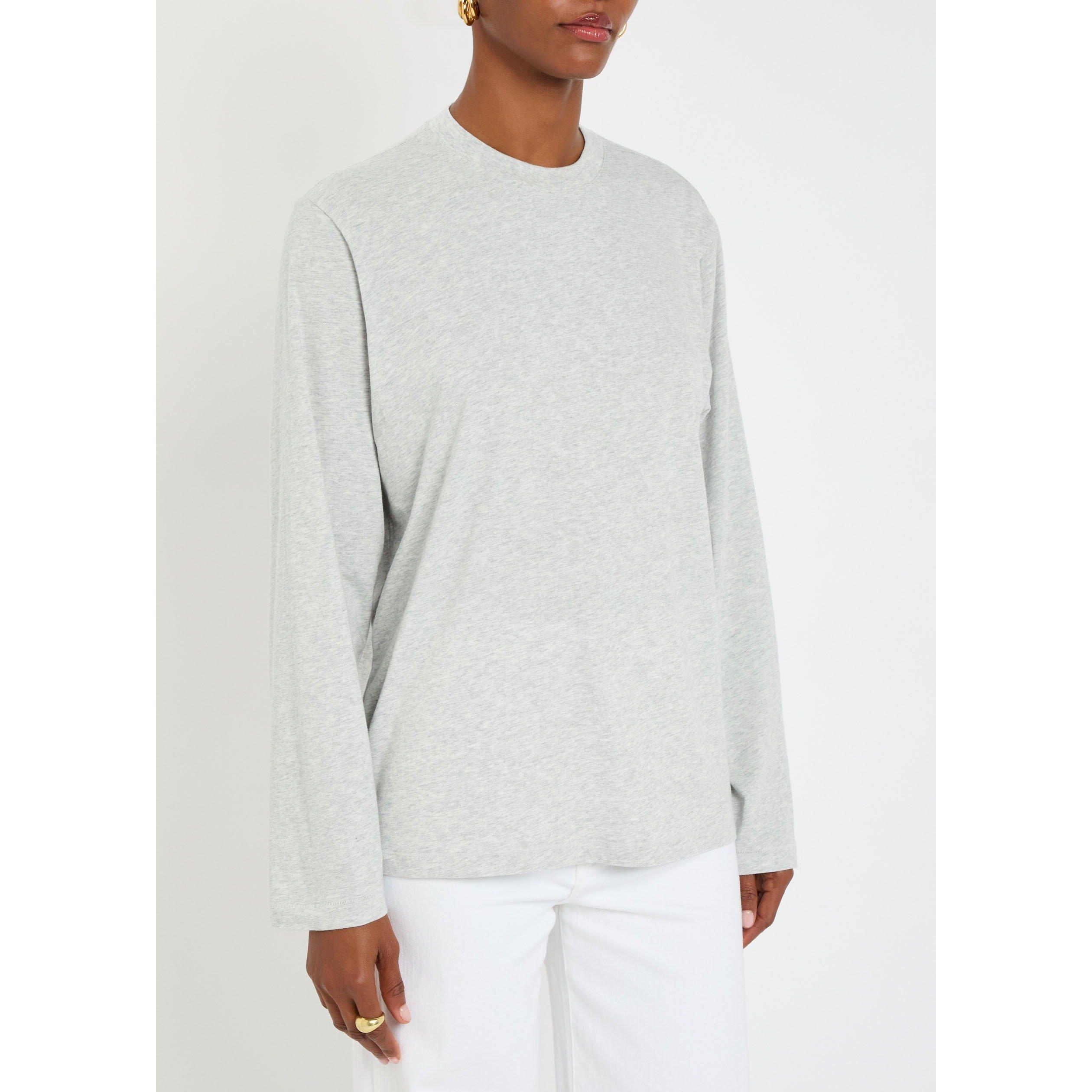 LIGHT GREY - SKIMS - T BOYFRIEND LONG SLV T-SHIRT - 2