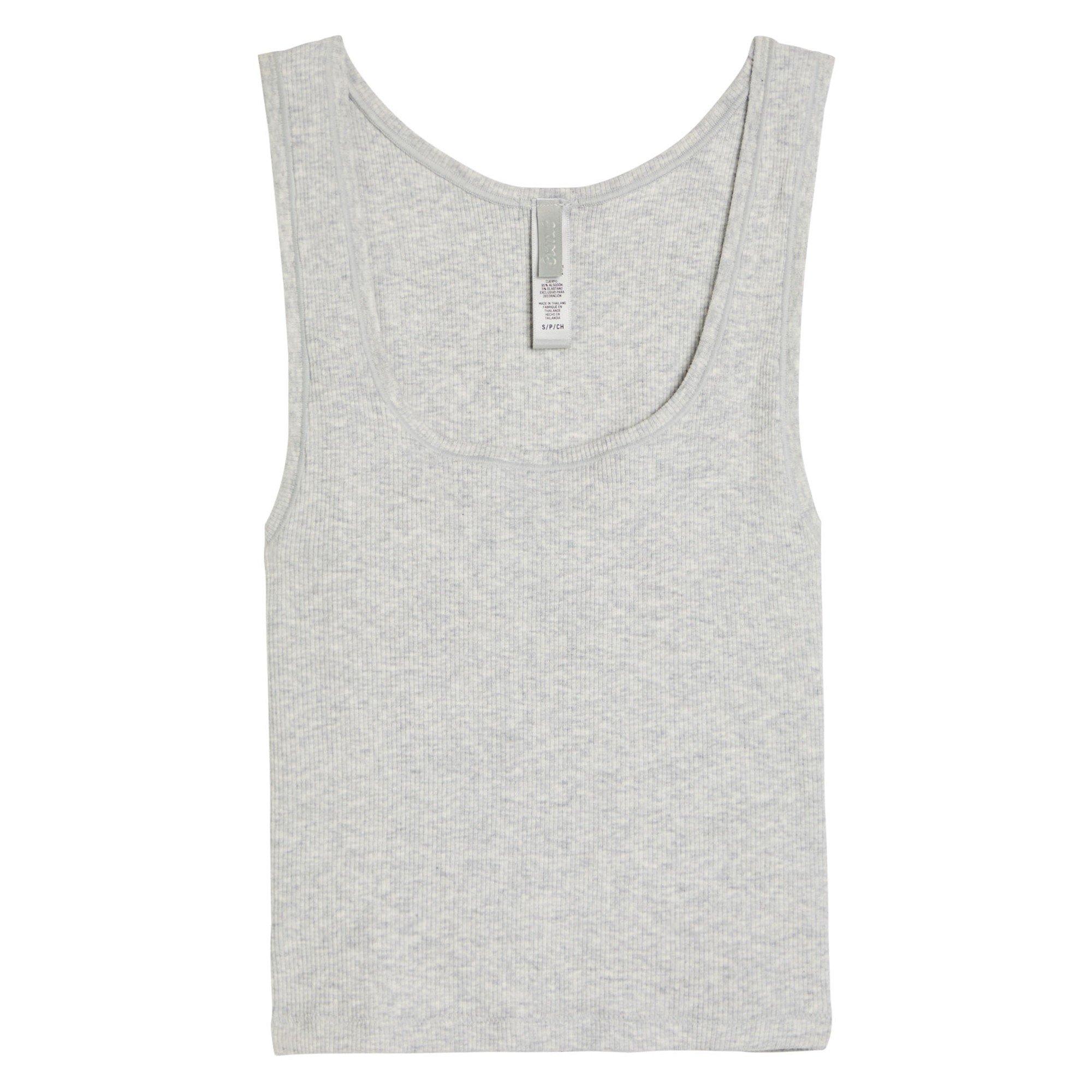 LIGHT GREY - SKIMS - T COTTON RIB TANK