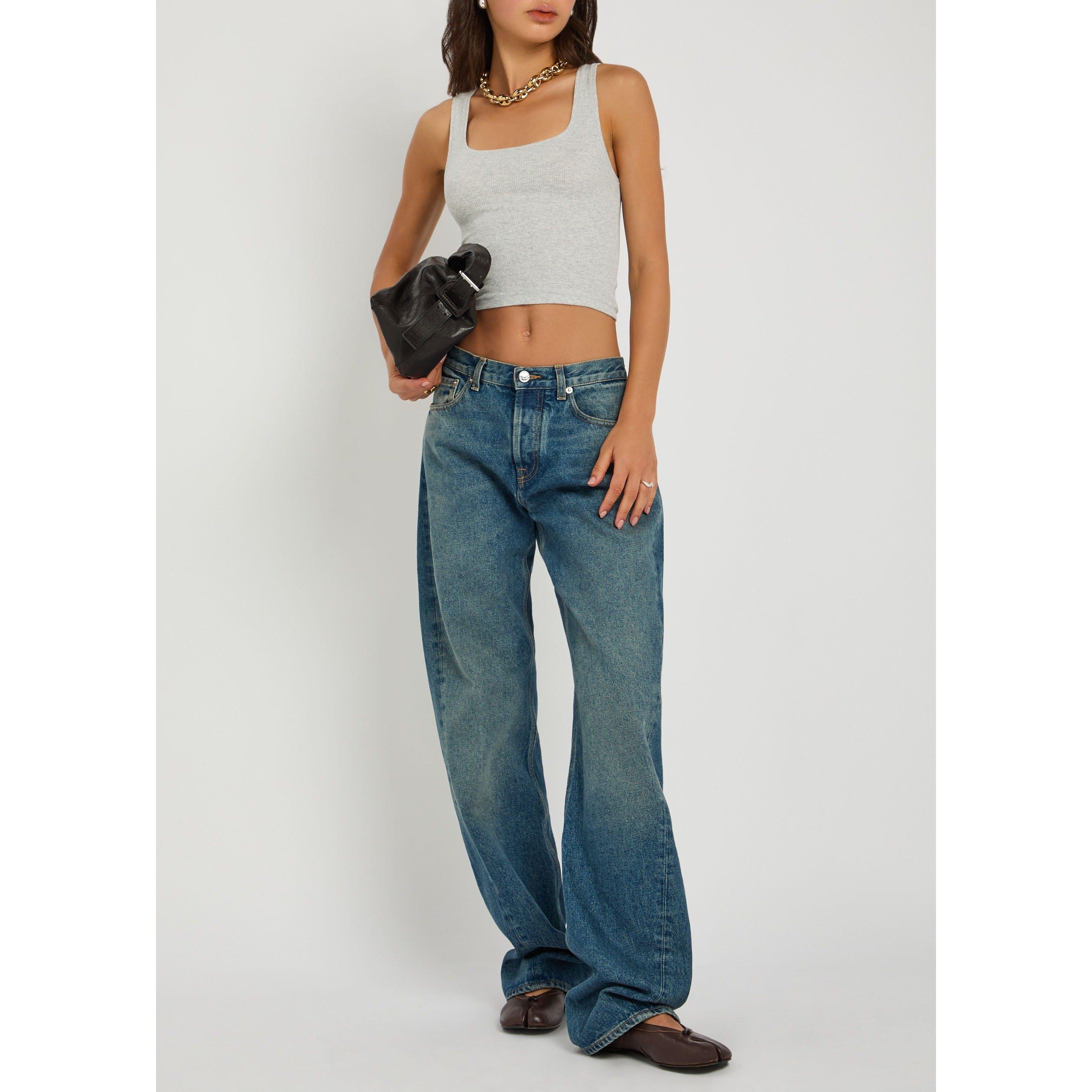 LIGHT GREY - SKIMS - Women's Cotton Ribbed Cropped Slim-Fit Tank Top - 5