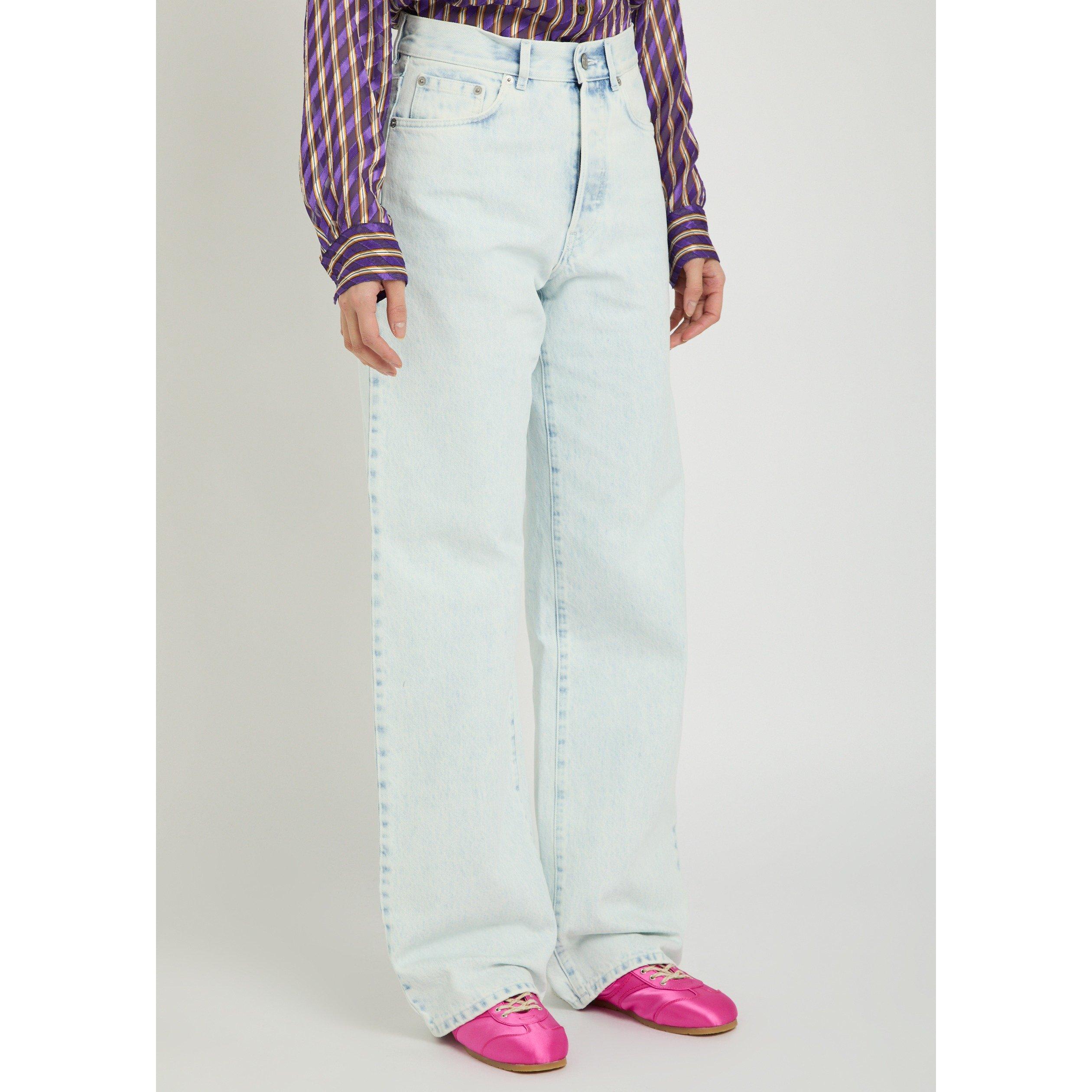 LIGHT BLUE - Dries Van Noten - Women's Peyton Cotton Straight Jeans - 2