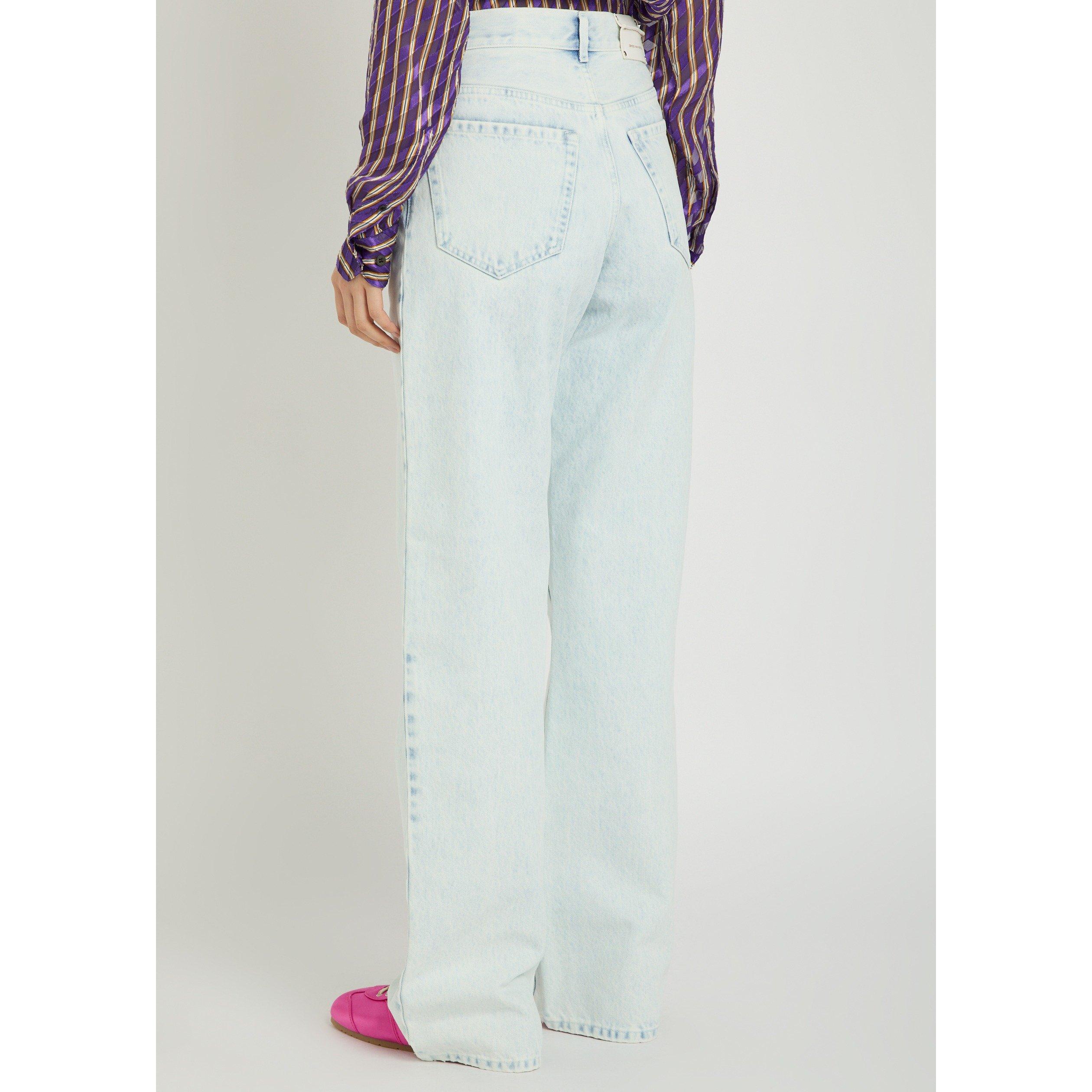LIGHT BLUE - Dries Van Noten - Women's Peyton Cotton Straight Jeans - 3