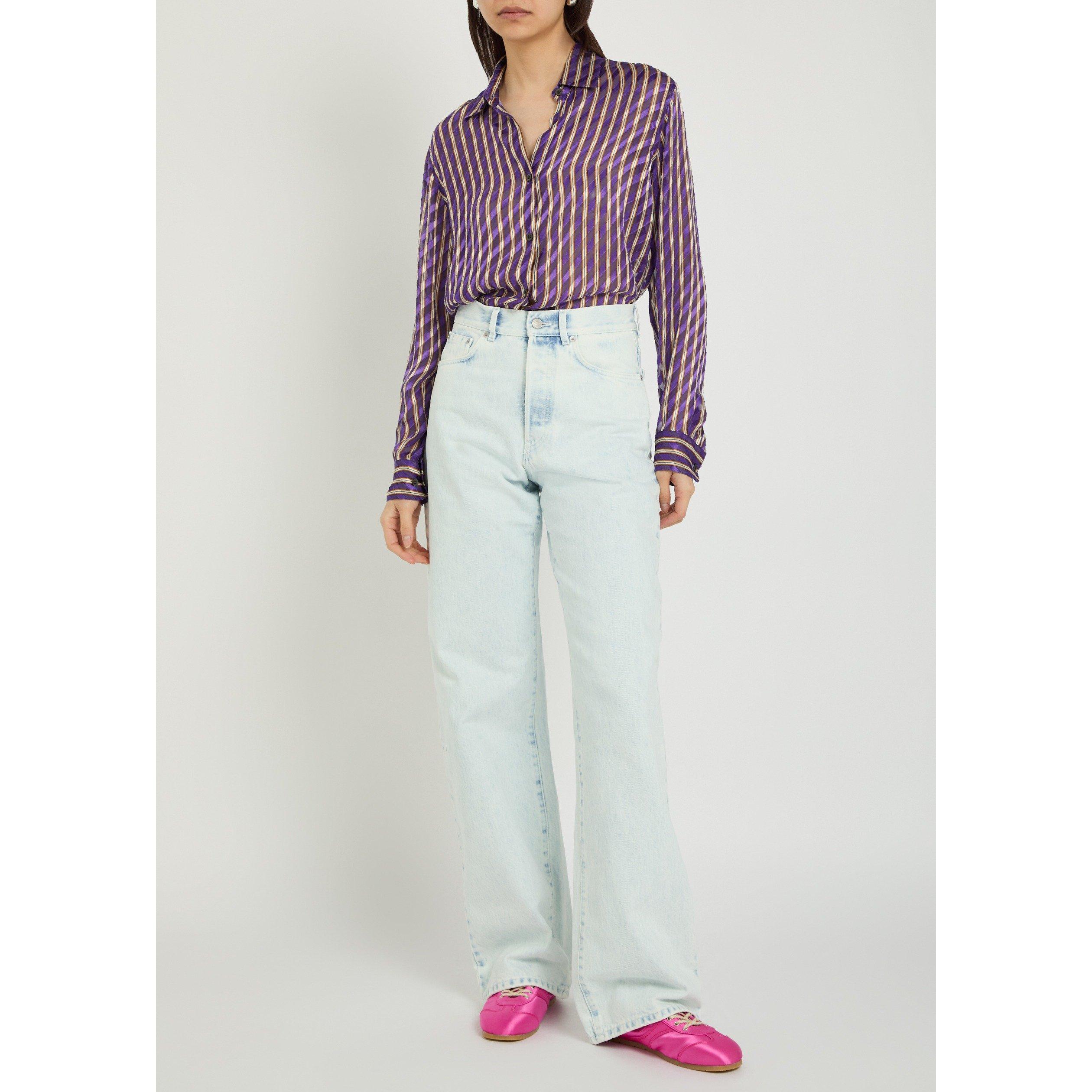LIGHT BLUE - Dries Van Noten - Women's Peyton Cotton Straight Jeans - 5