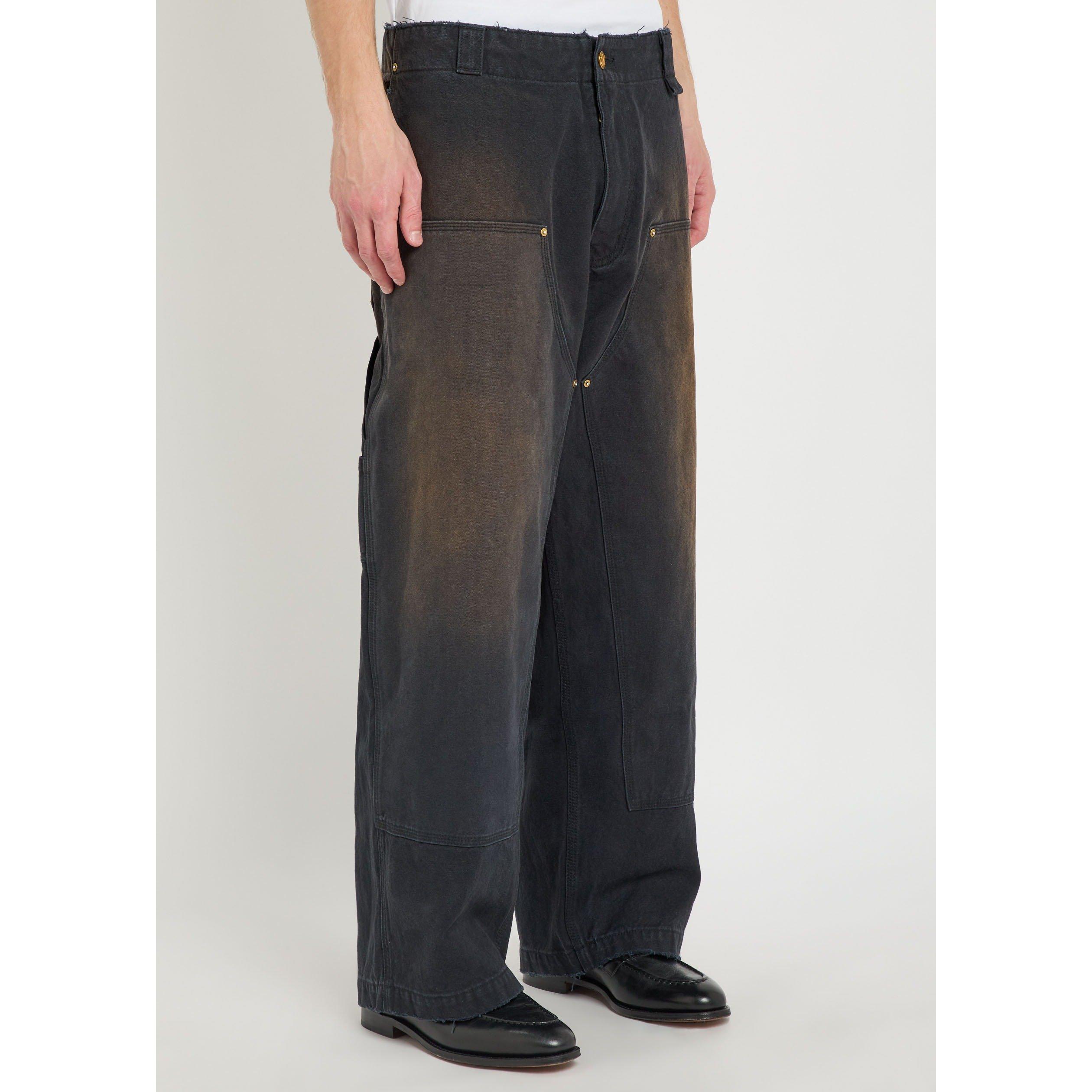 BLACK - Willy Chavarria - Men's Toluca Cotton Distressed Straight Jeans - 2
