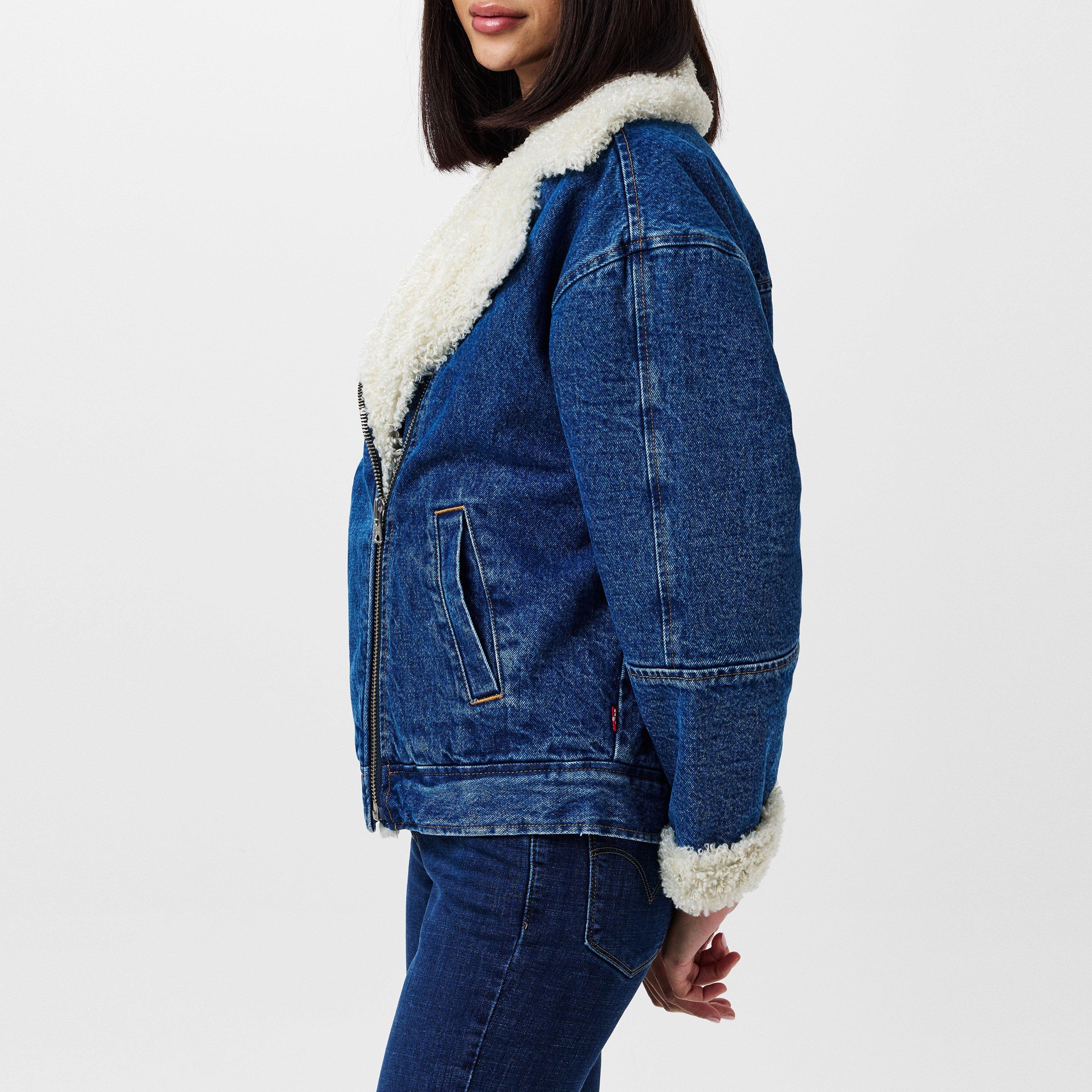 I luften - Levis - Women's Sherpa Flight Denim Jacket - 2