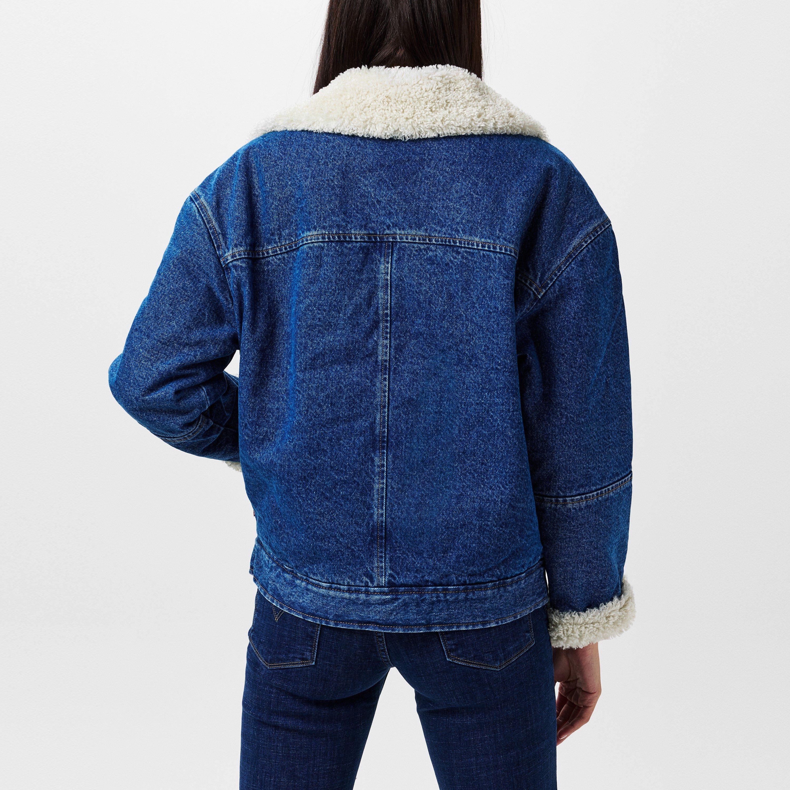 I luften - Levis - Women's Sherpa Flight Denim Jacket - 3