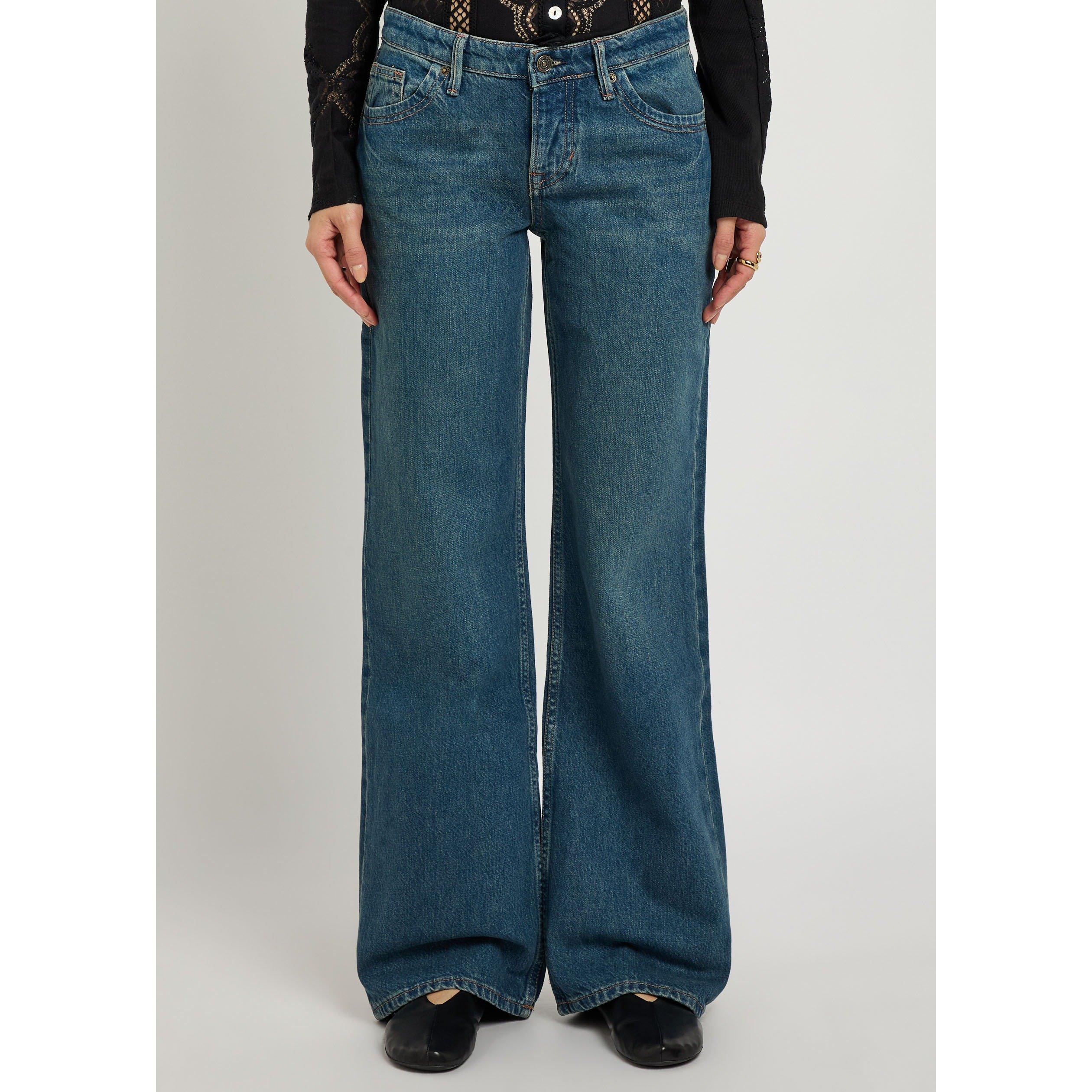 DENIM - Free People - Women's Tennessee Low-Rise Cotton Straight Leg Jeans - 2