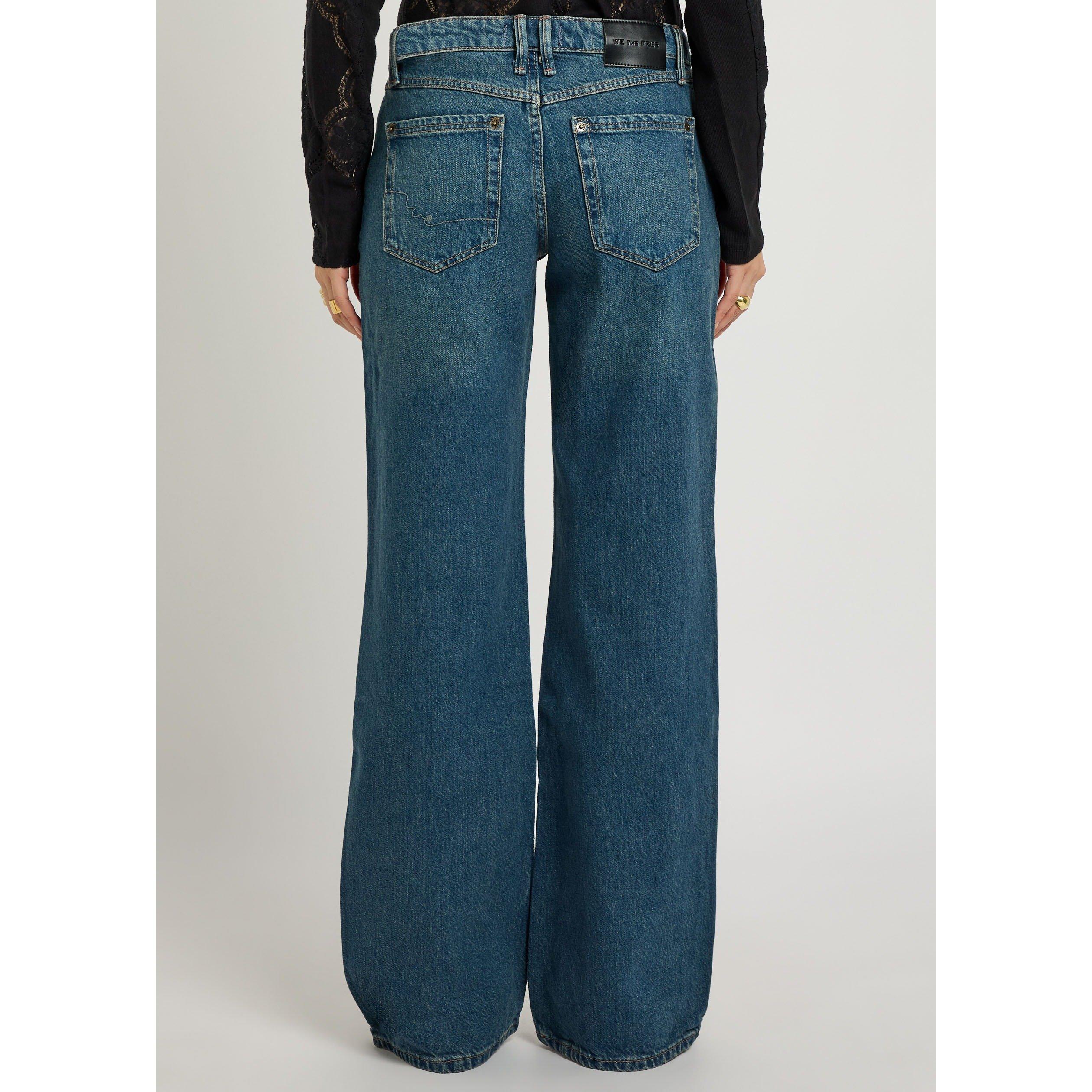DENIM - Free People - Women's Tennessee Low-Rise Cotton Straight Leg Jeans - 3