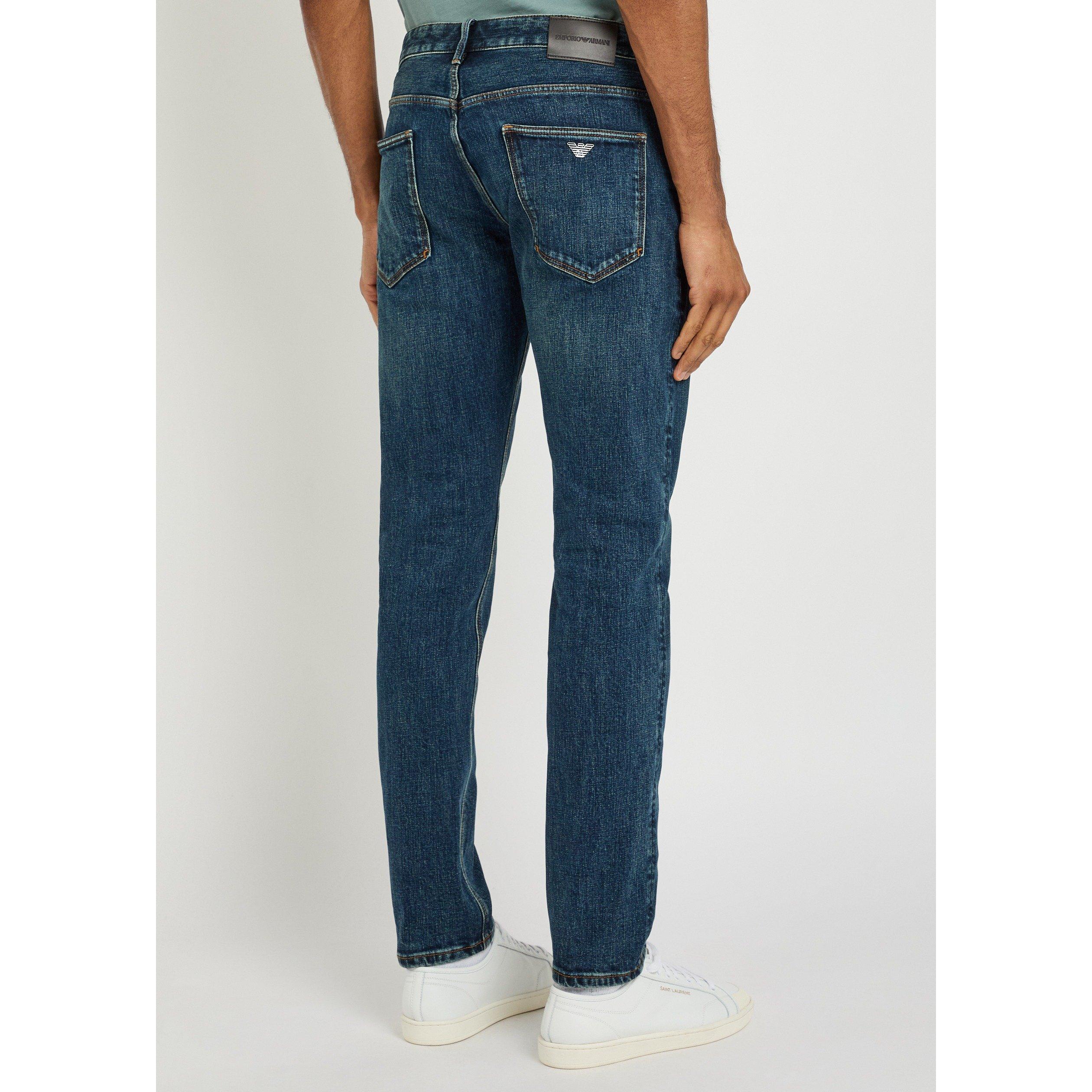 BLUE - Emporio Armani - Men's J06 Slim-Fit Jeans - 3
