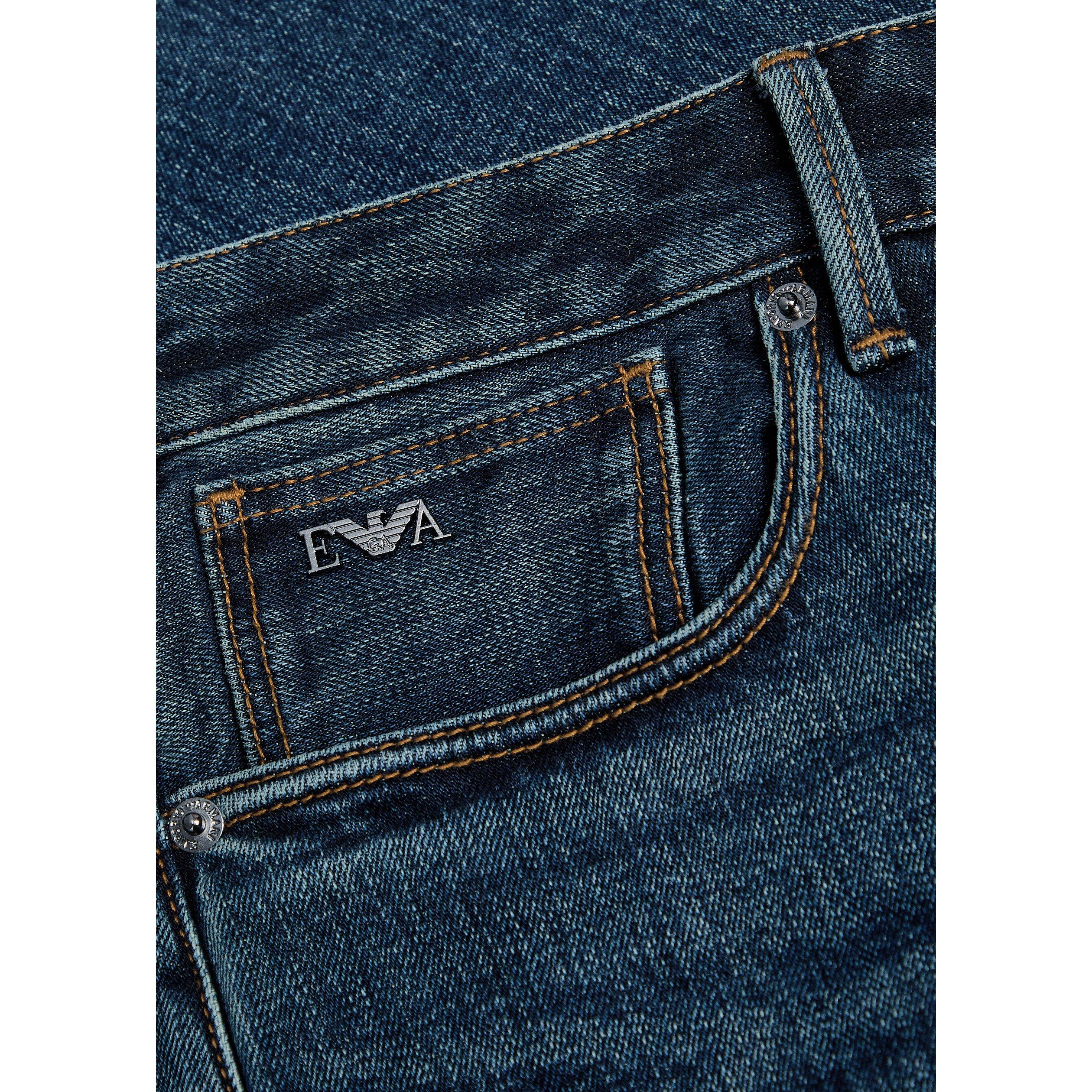 BLUE - Emporio Armani - Men's J06 Slim-Fit Jeans - 4