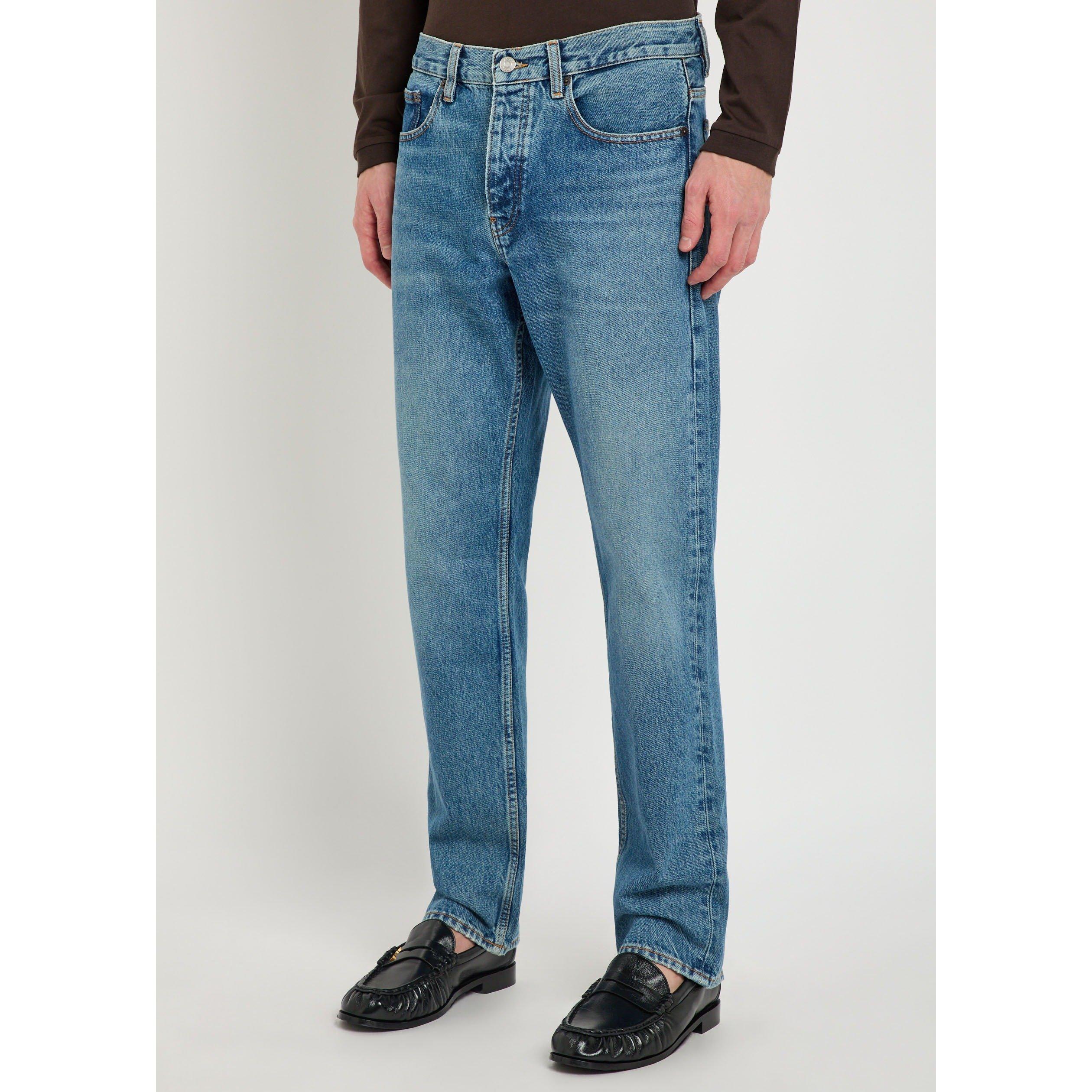 MID BLU - Frame - Men's Cotton Mid-Rise Straight Leg Jeans - 2