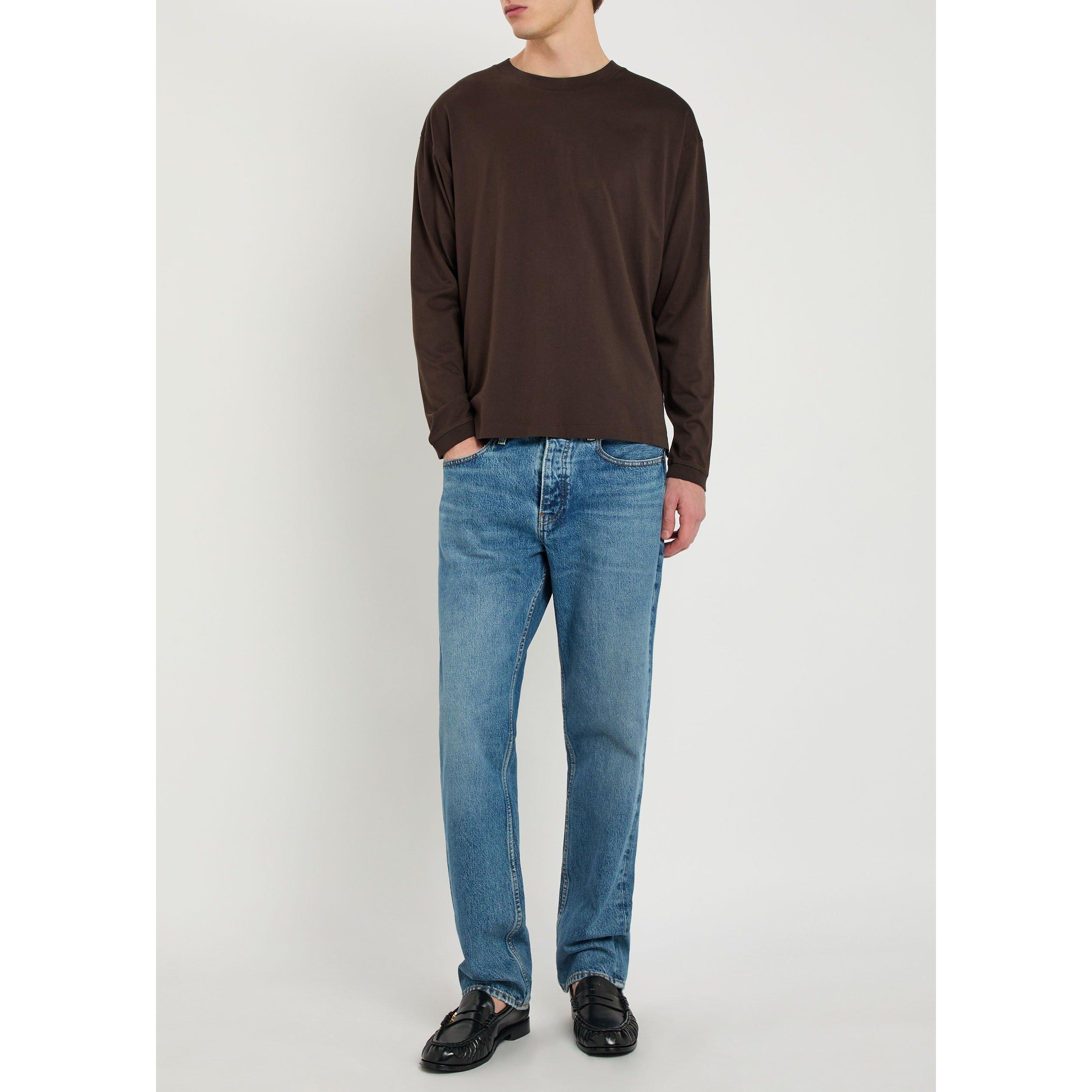 MID BLU - Frame - Men's Cotton Mid-Rise Straight Leg Jeans - 5