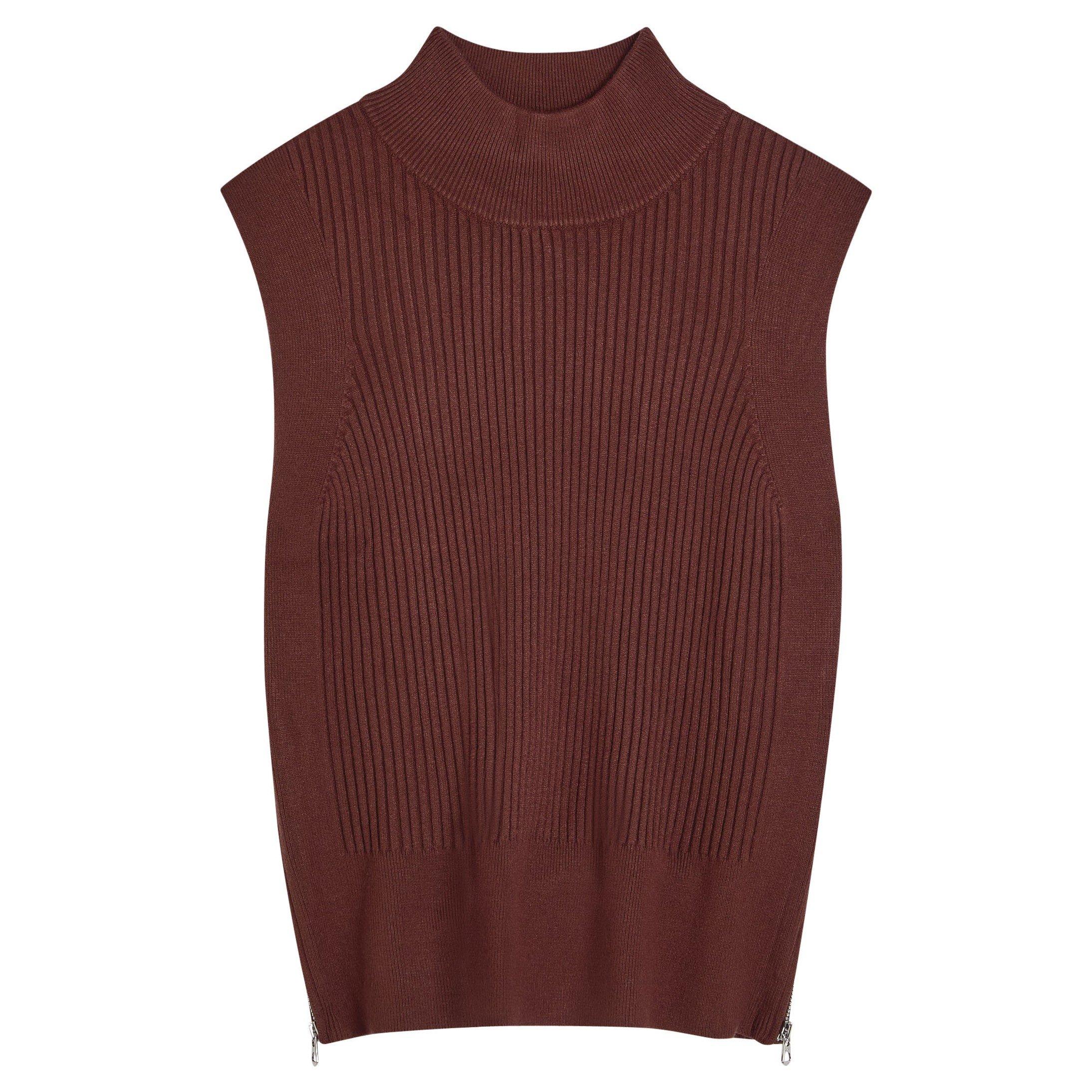 BROWN - Varley - T LOIS HIGH NECK TANK