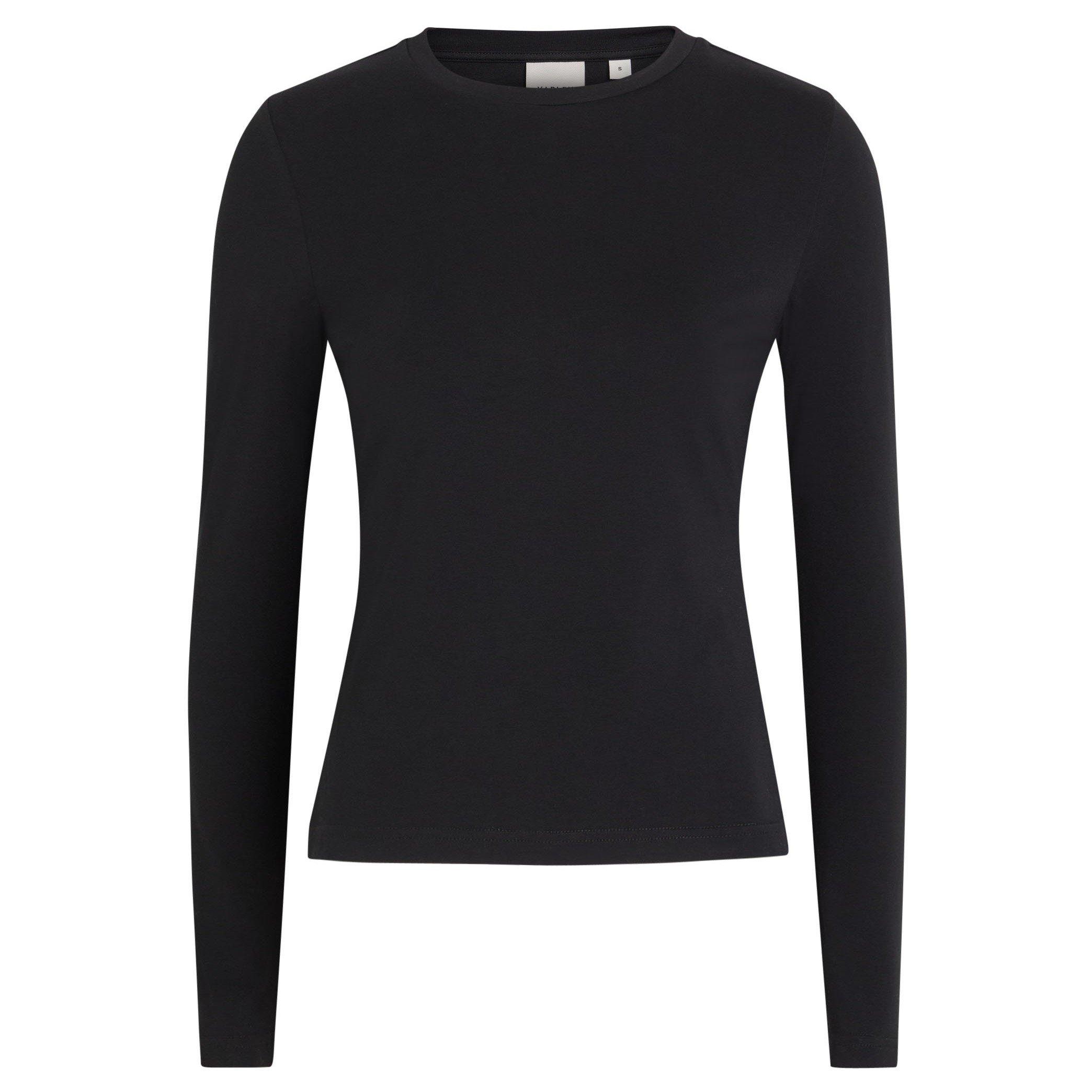 BLACK - Varley - T EDNA LONG SLEEVE FITTED TE
