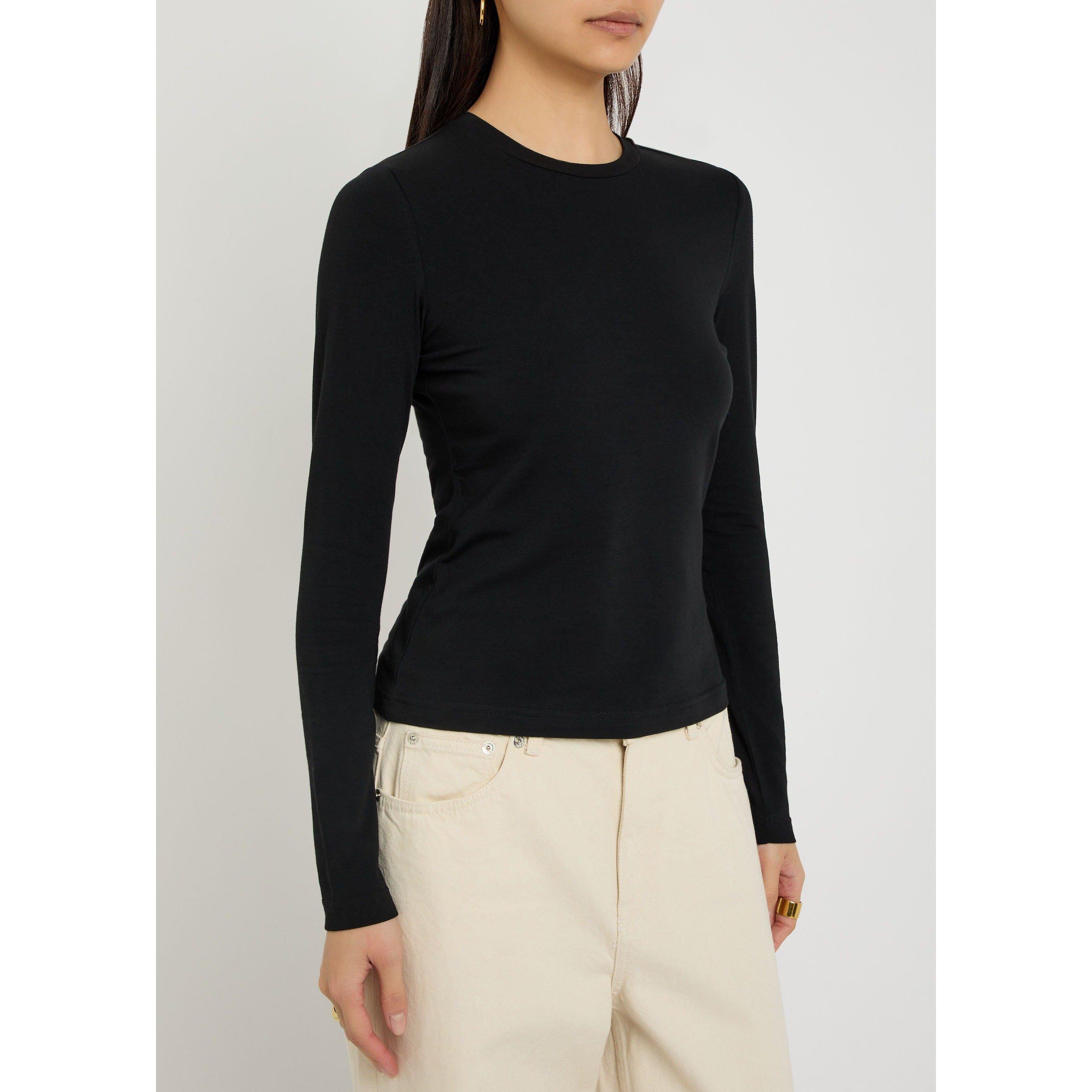BLACK - Varley - T EDNA LONG SLEEVE FITTED TE - 2