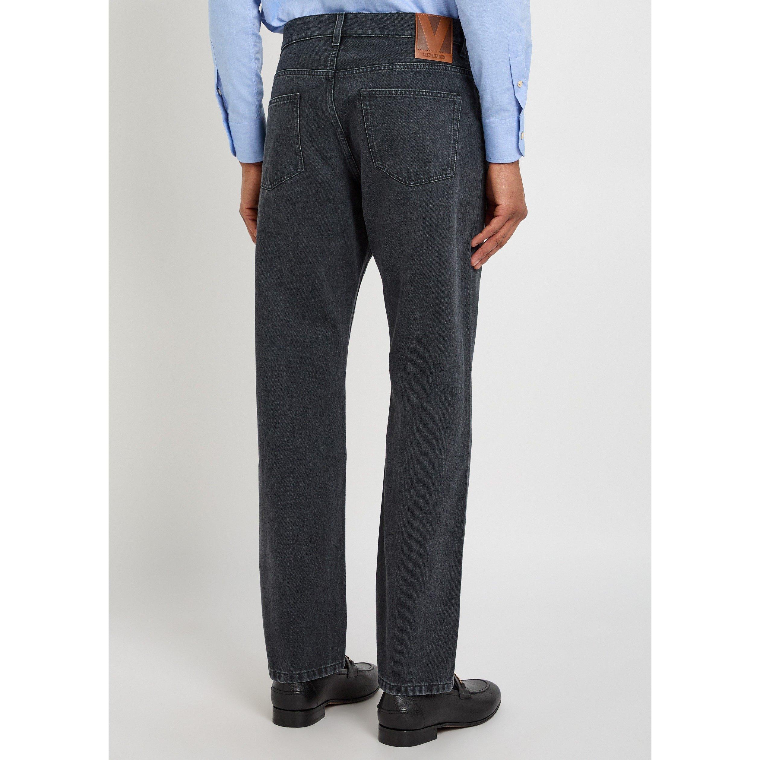 BLACK - Valentino - VAL DENIM 5 POCKET LAVAGGIO J - 3