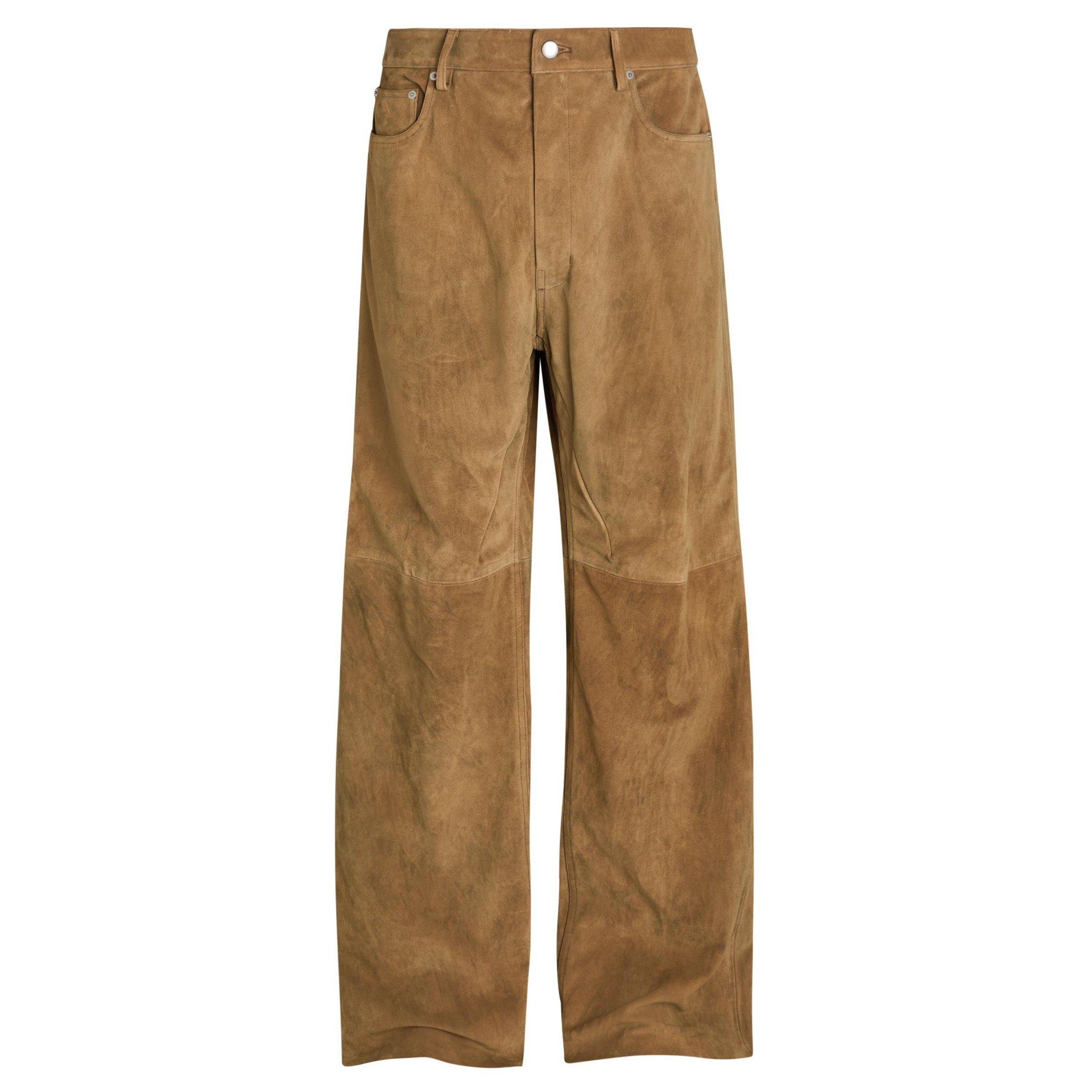 BROWN - Rick Owens - RO PANTALONI IN PELLE - GETH J - 1